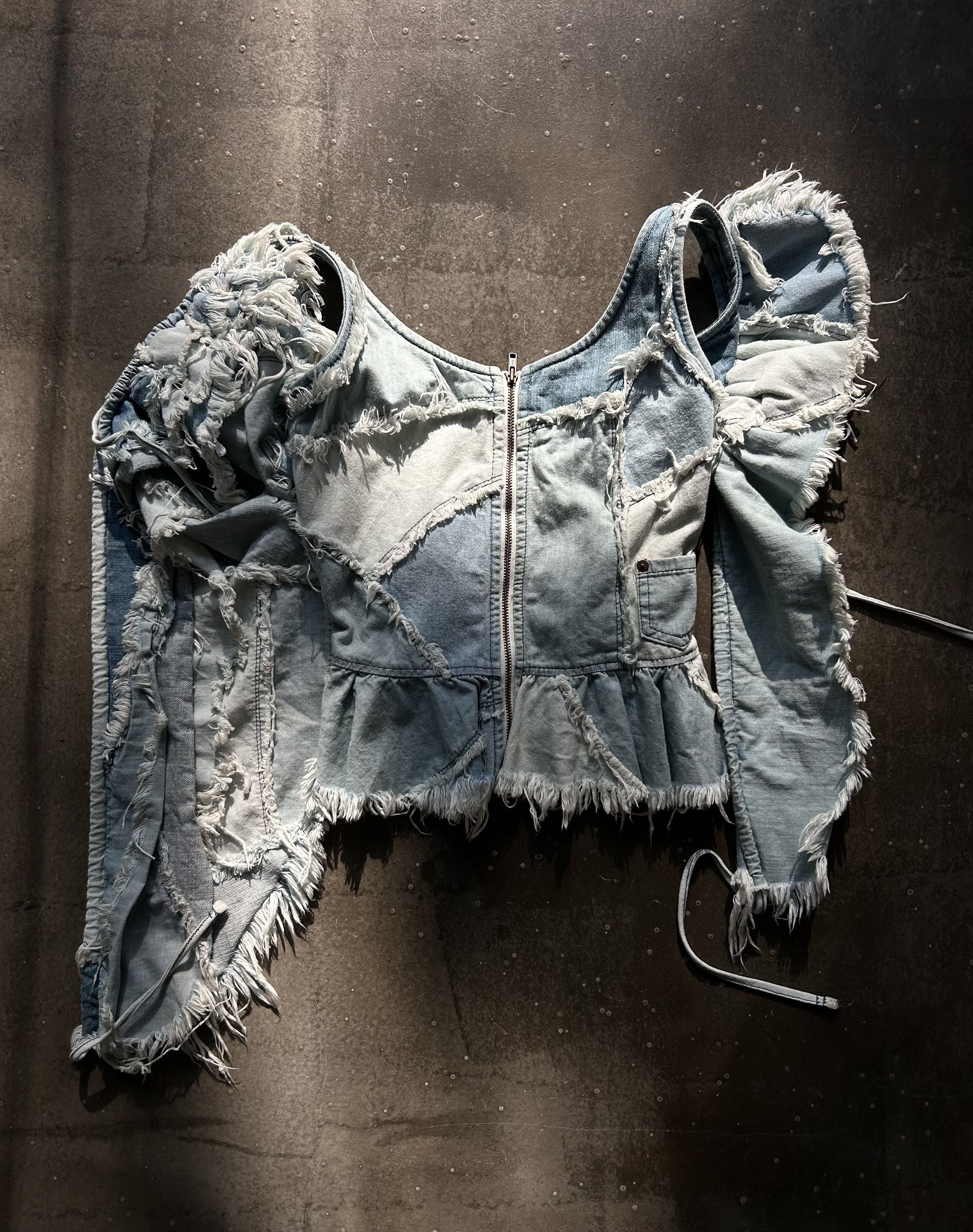 Nozomi Ishiguro Nozomi Ishiguro Distressed Denim Vest Size US M / EU 48-50 / 2 - 7 Thumbnail