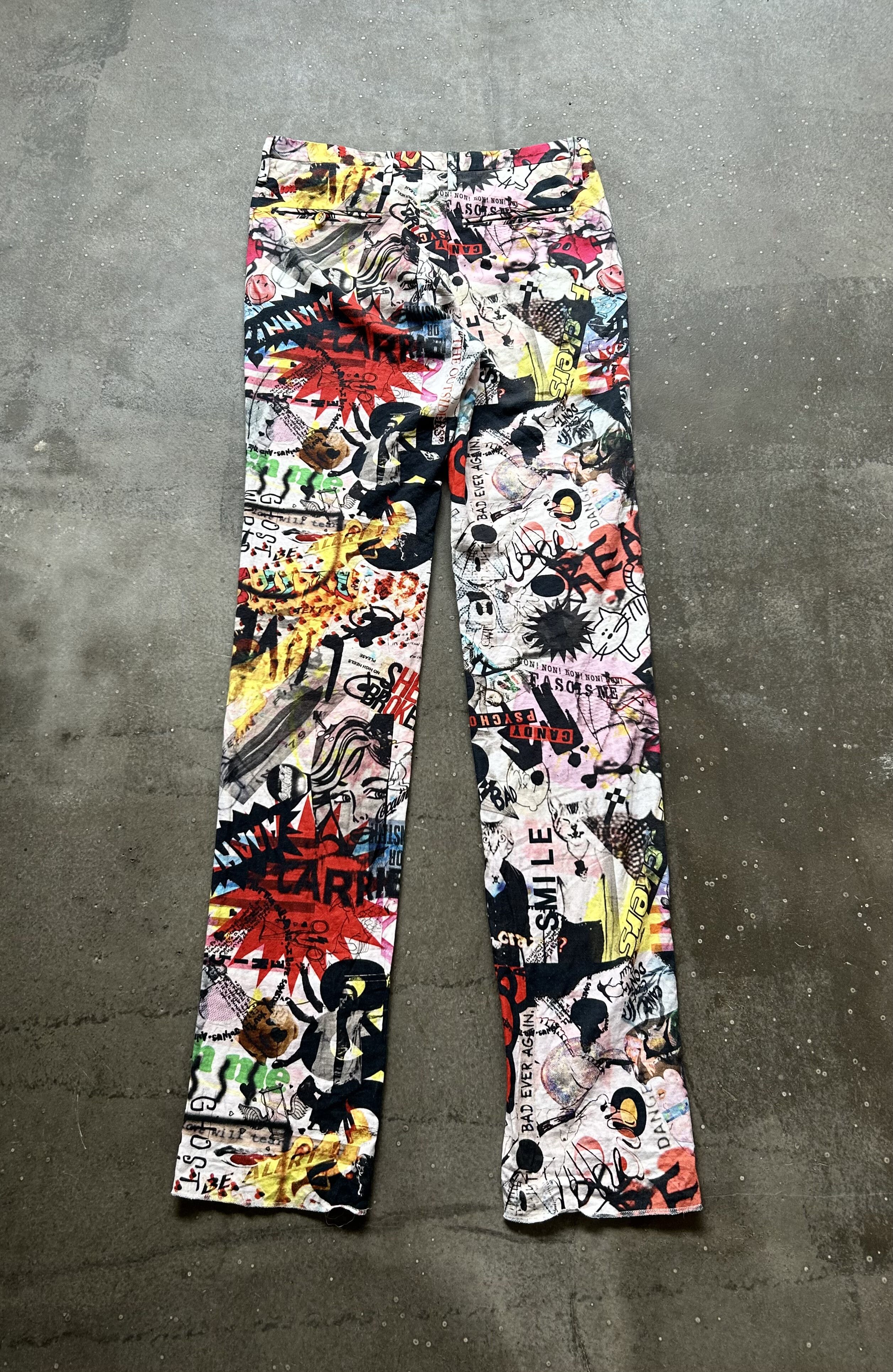 Nozomi Ishiguro Nozomi Ishiguro Graffiti Print Long Pants Size US 34 / EU 50 - 5 Thumbnail
