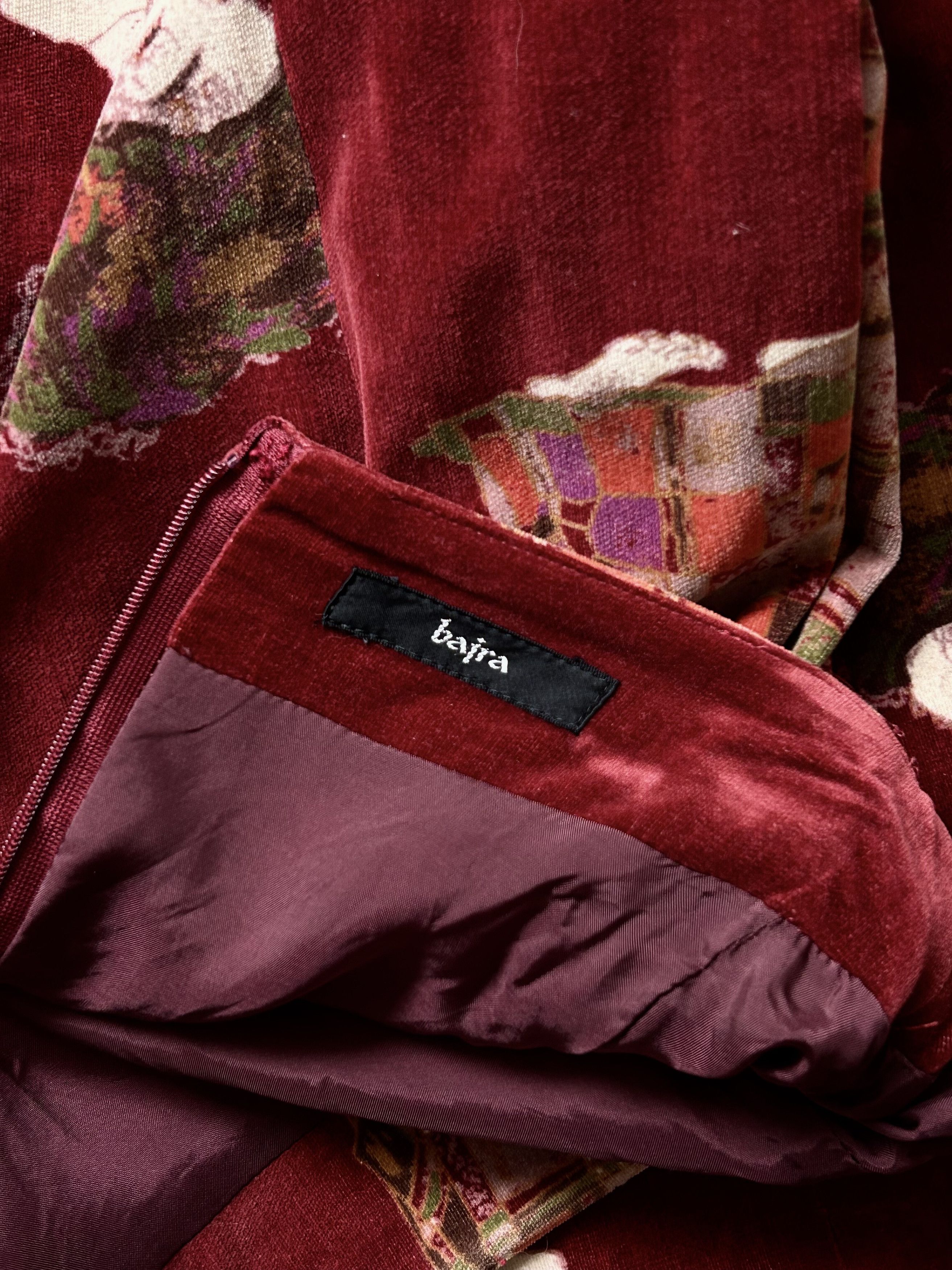 Bajra bajra samurai print velvet skirt Size 23" - 7 Thumbnail