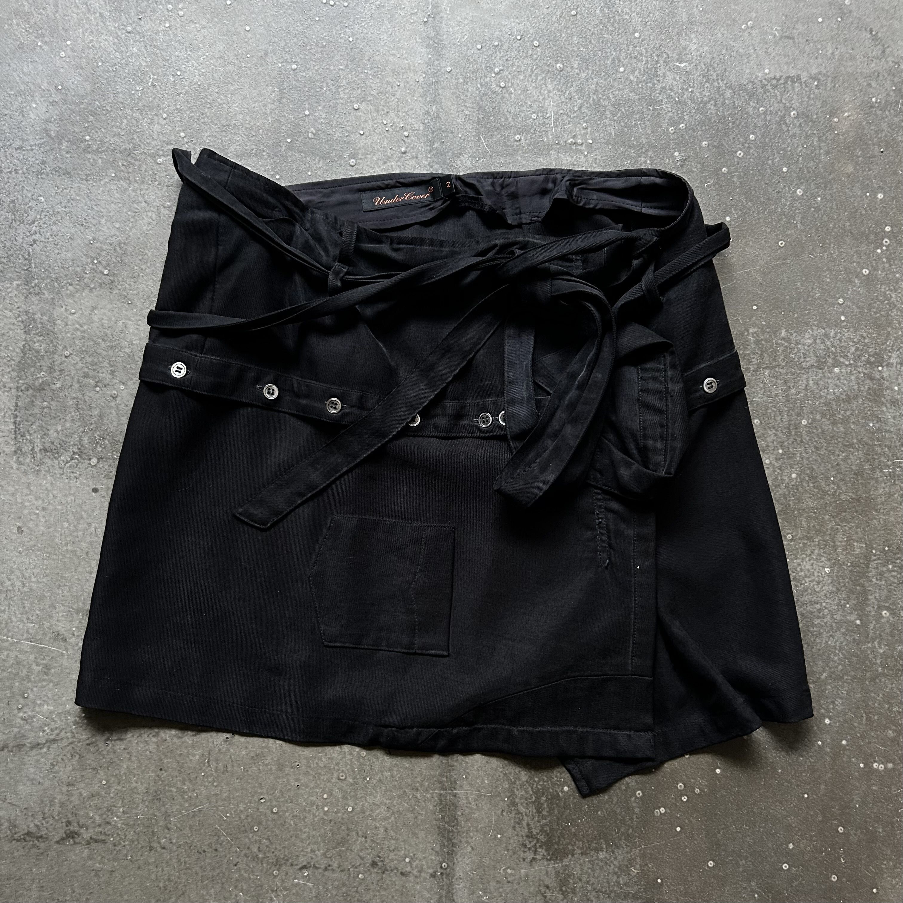 Undercover black deconstructed tie skirt Size 34" / US 12 / IT 48 - 3 Thumbnail