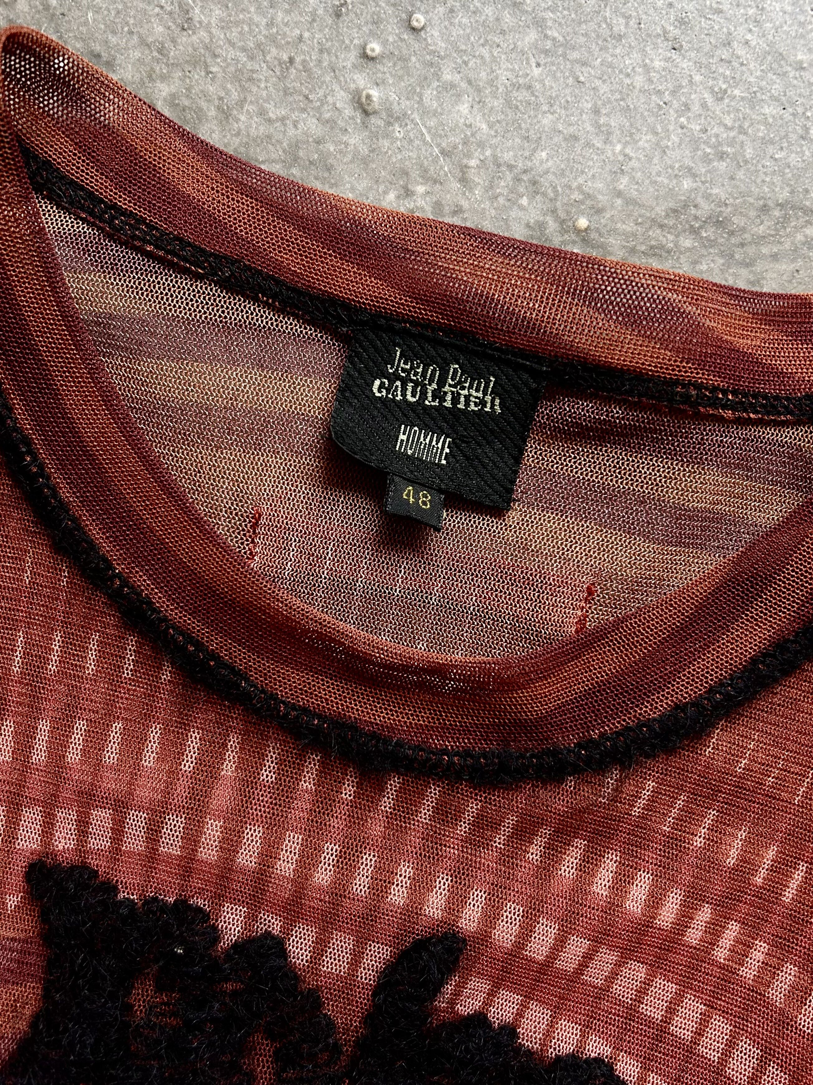 Jean Paul Gaultier Jean Paul Gaultier Sheer Long Sleeve Top Size US M / EU 48-50 / 2 - 7 Thumbnail