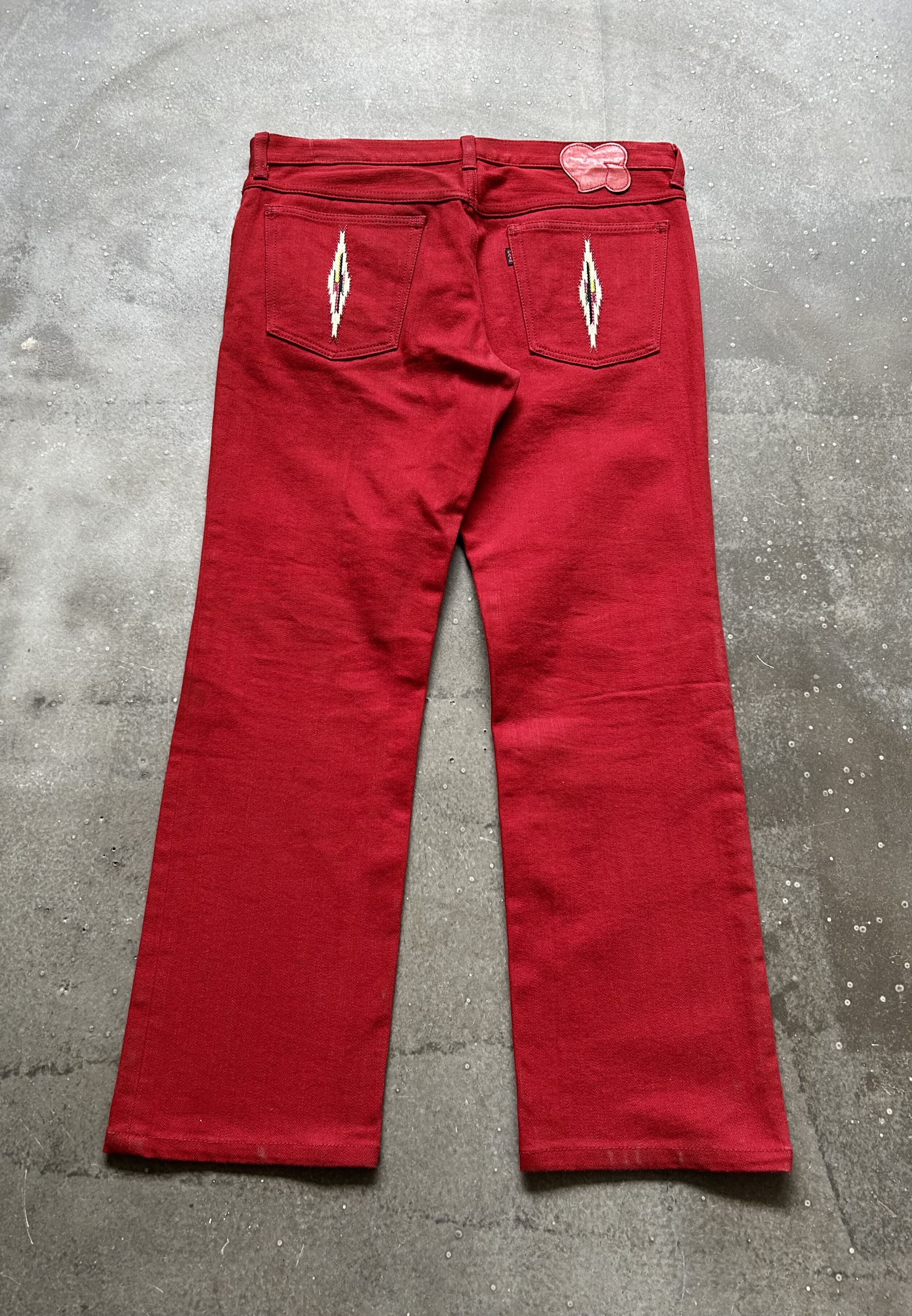Number (N)ine red jeans pants Size US 32 / EU 48 - 2 Thumbnail