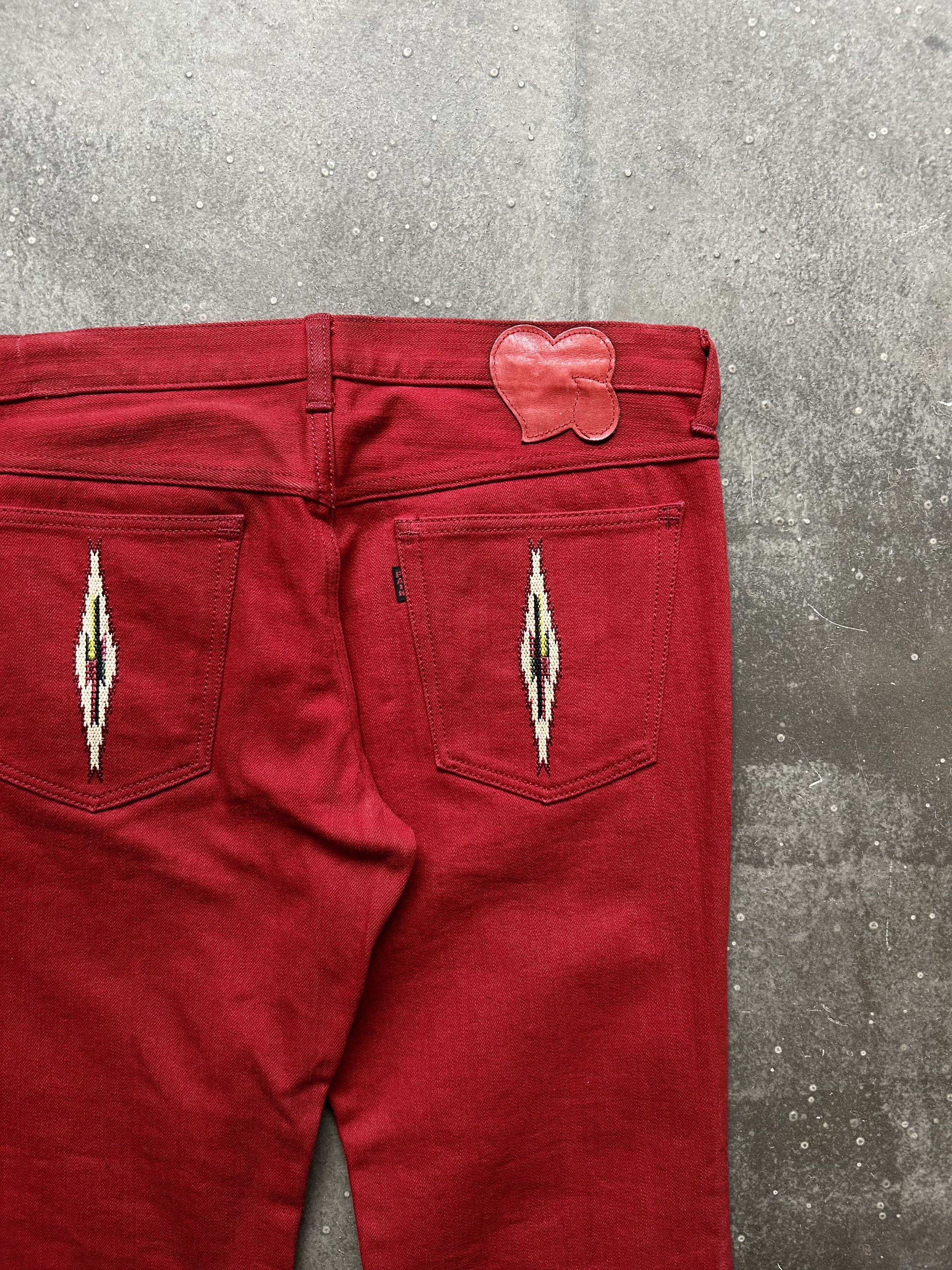 Number (N)ine red jeans pants Size US 32 / EU 48 - 8 Thumbnail
