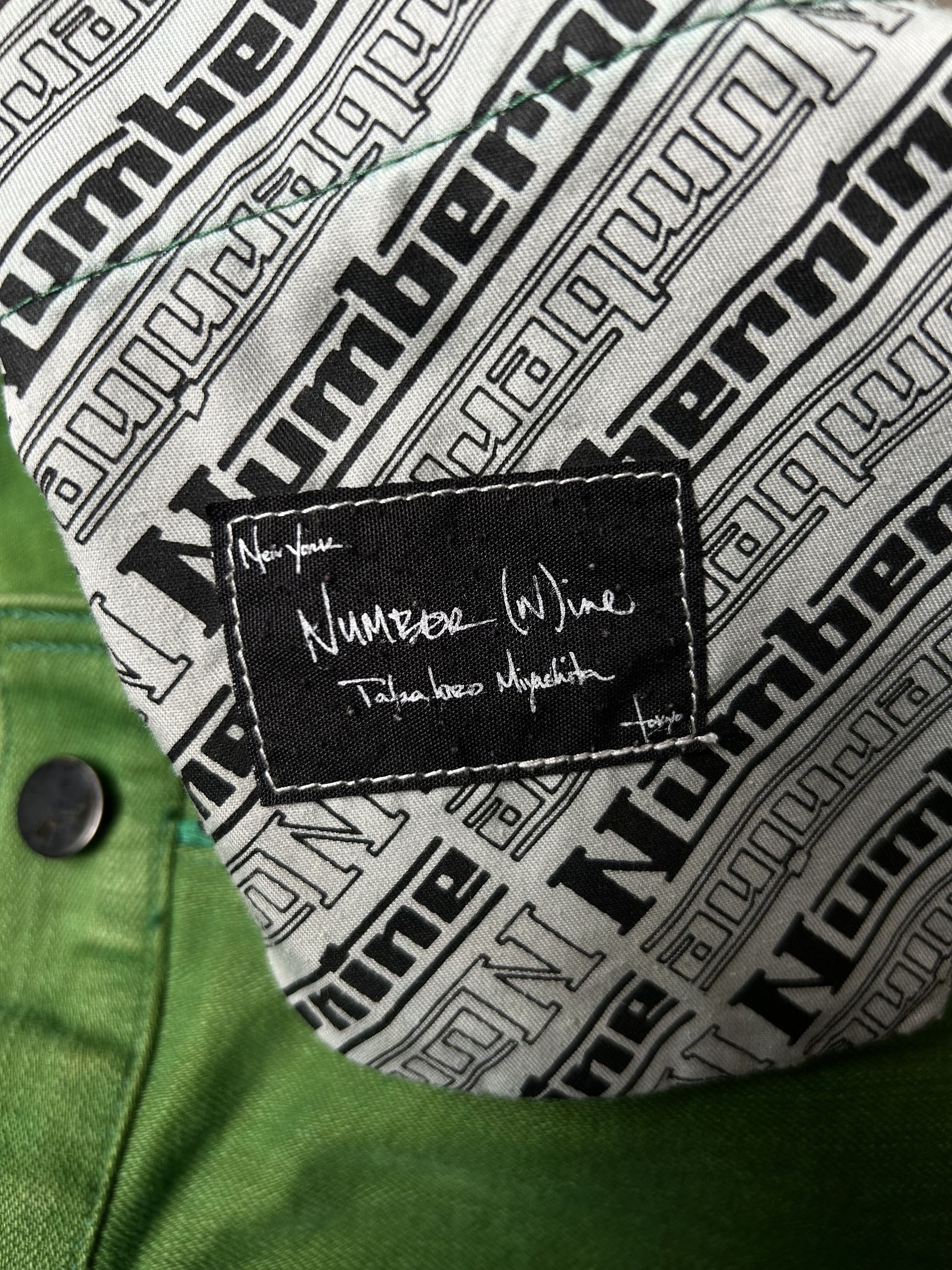 Number (N)ine green embroidered denim pants by number(n)ine Size US 32 / EU 48 - 4 Thumbnail
