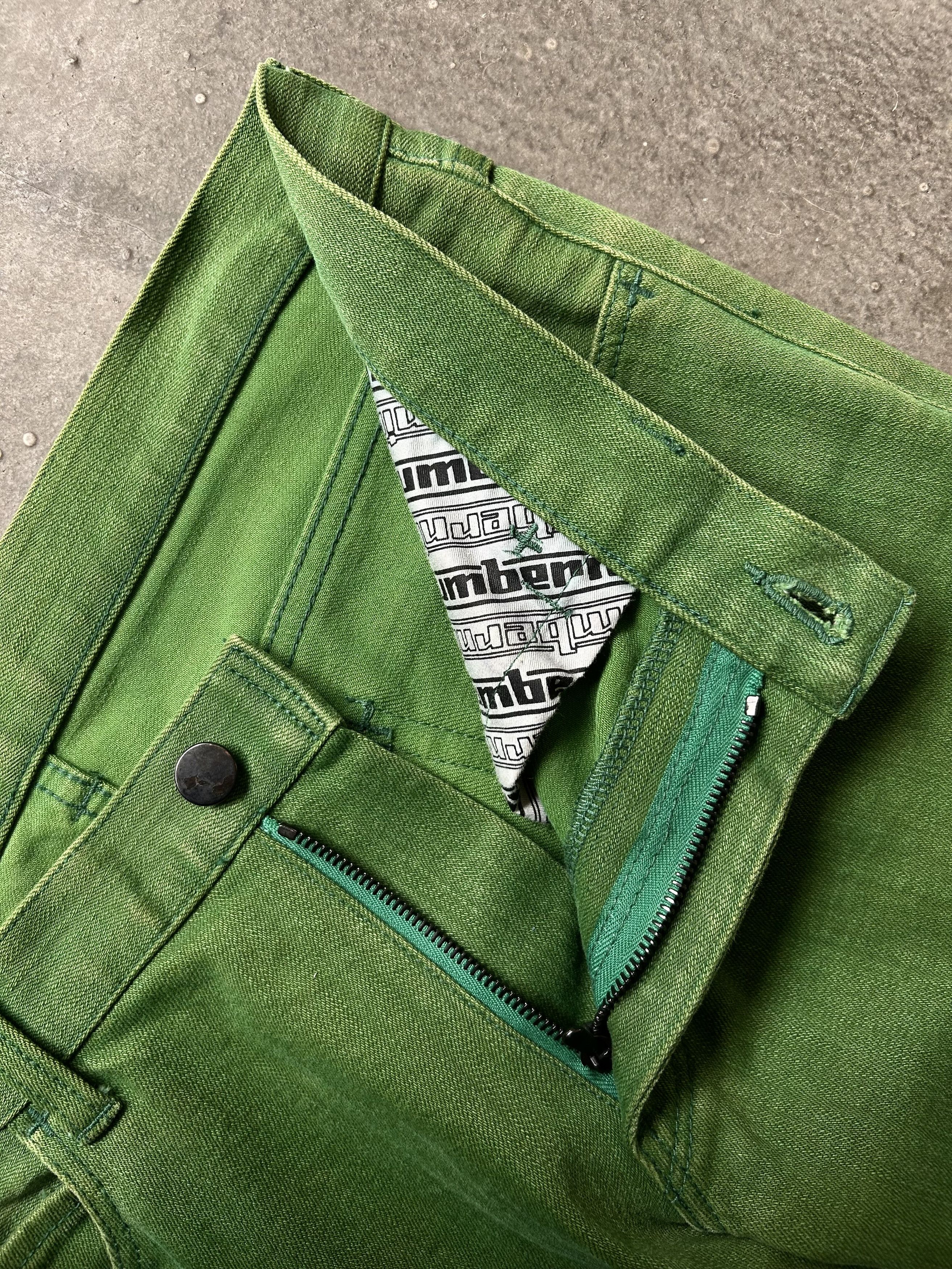 Number (N)ine green embroidered denim pants by number(n)ine Size US 32 / EU 48 - 8 Thumbnail