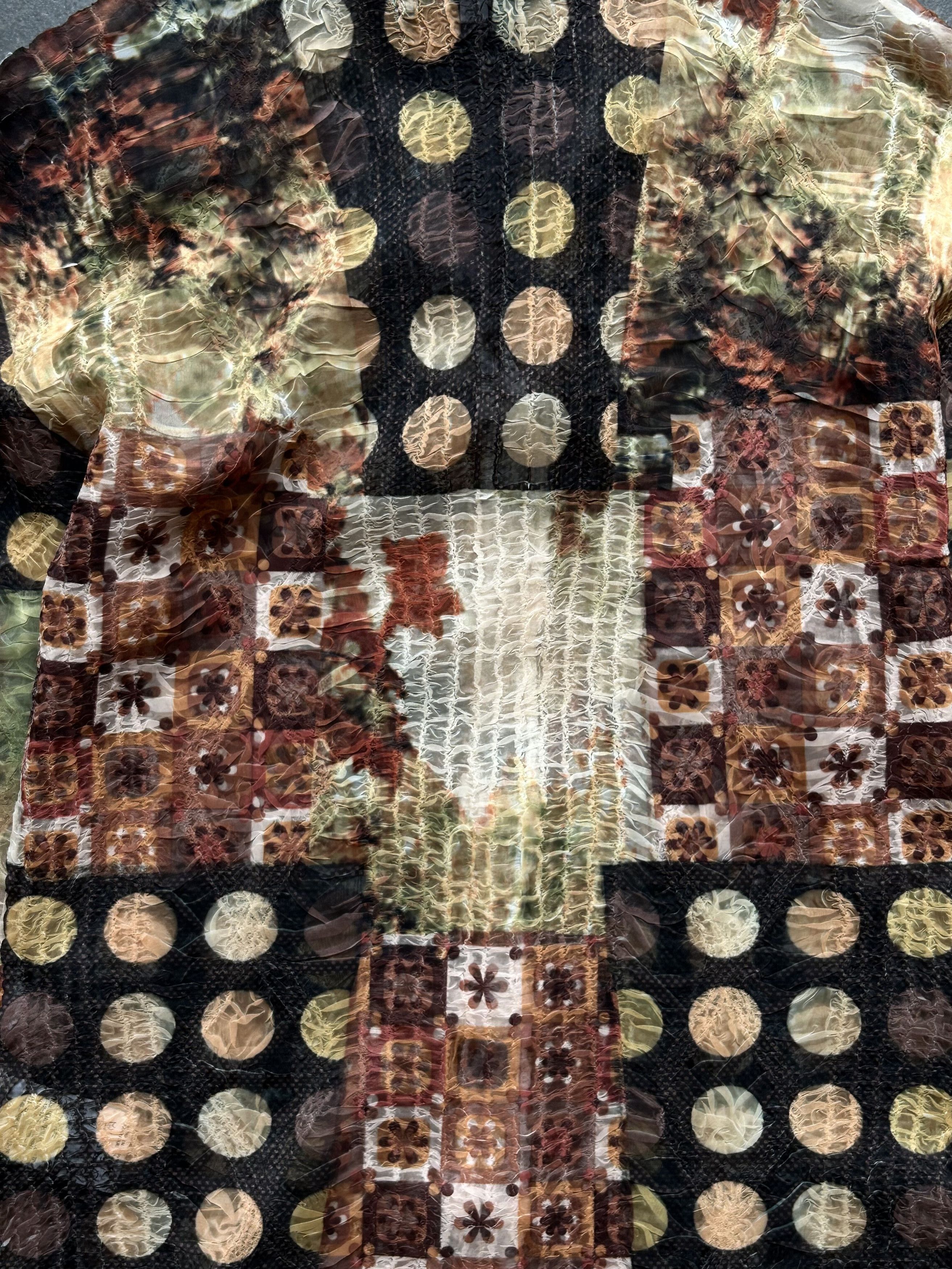 Yoshio Kubo patterned pleated shirt by yoshiki hishinuma Size US M / EU 48-50 / 2 - 5 Thumbnail