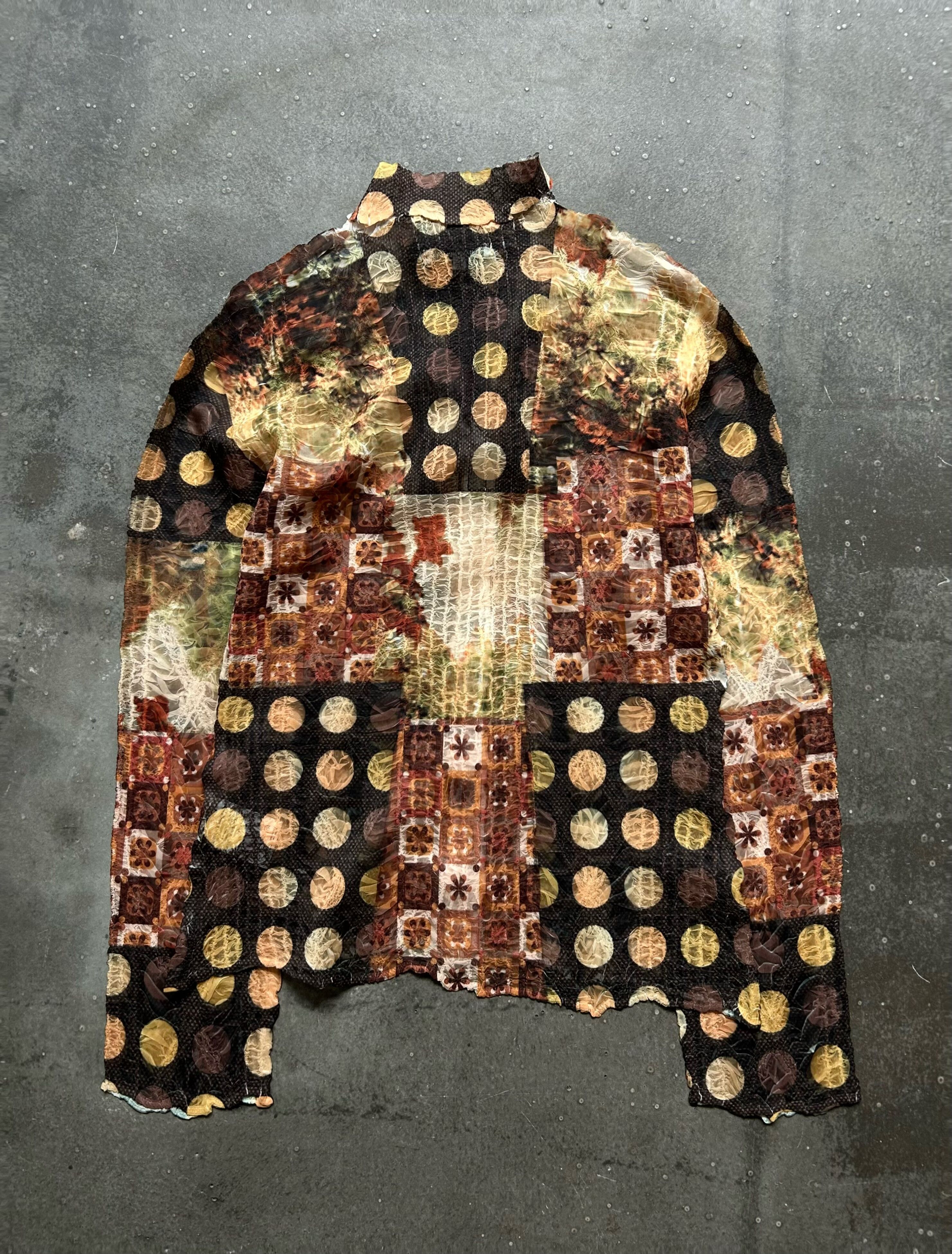 Yoshio Kubo patterned pleated shirt by yoshiki hishinuma Size US M / EU 48-50 / 2 - 2 Thumbnail