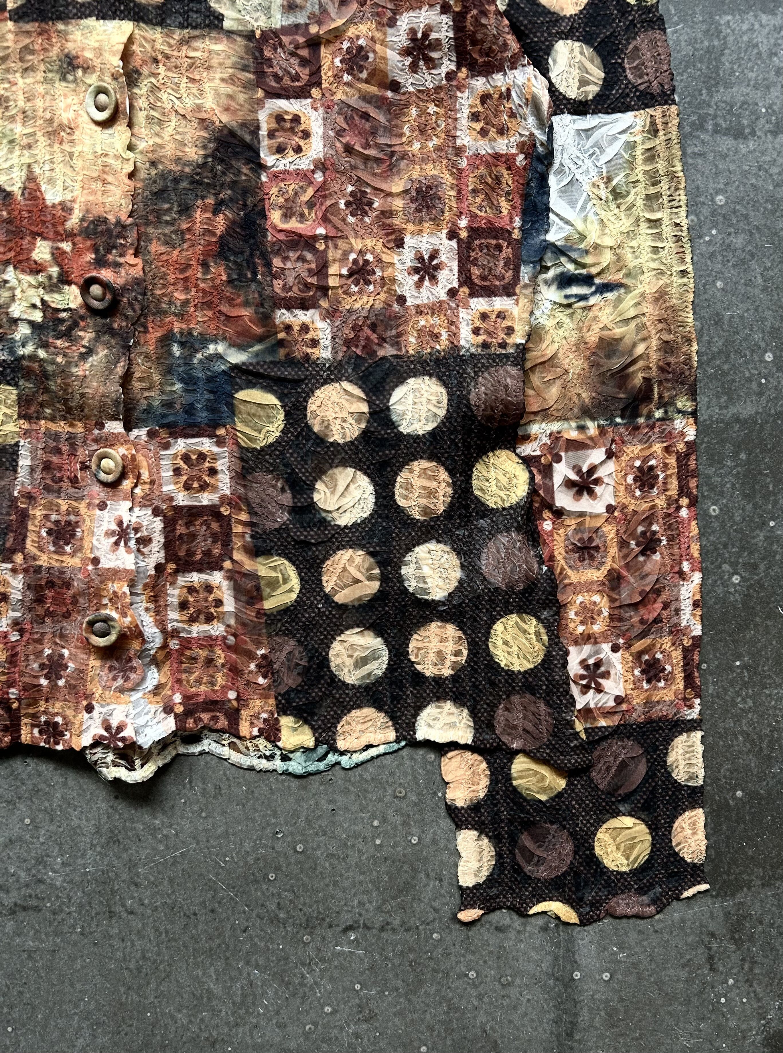 Yoshio Kubo patterned pleated shirt by yoshiki hishinuma Size US M / EU 48-50 / 2 - 8 Thumbnail