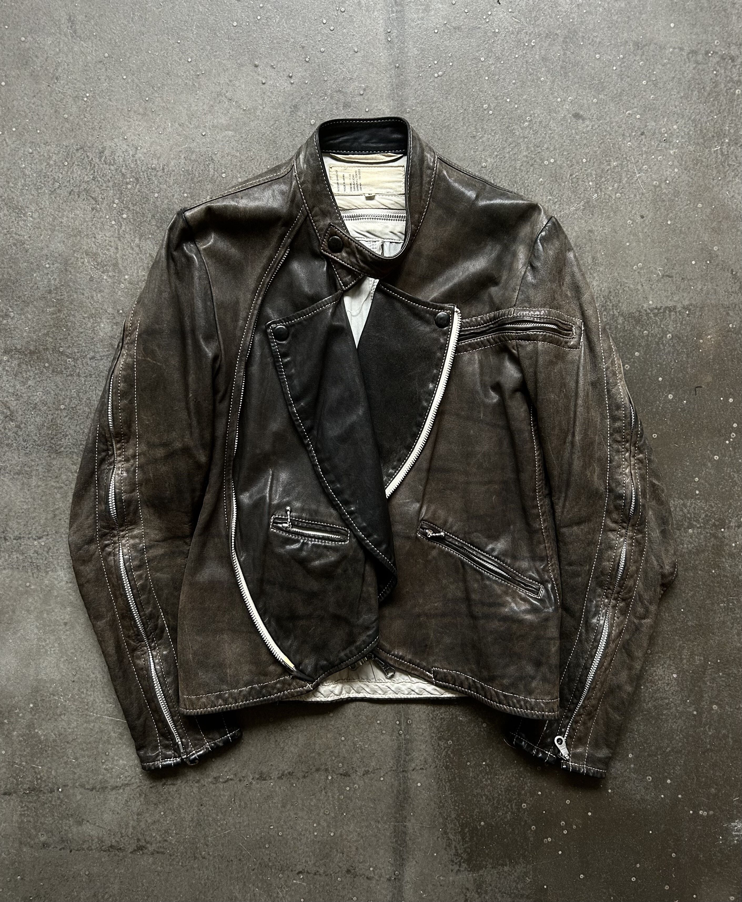 Nozomi Ishiguro unique zipper leather jacket by nozomi ishiguro Size US M / EU 48-50 / 2 - 3 Thumbnail