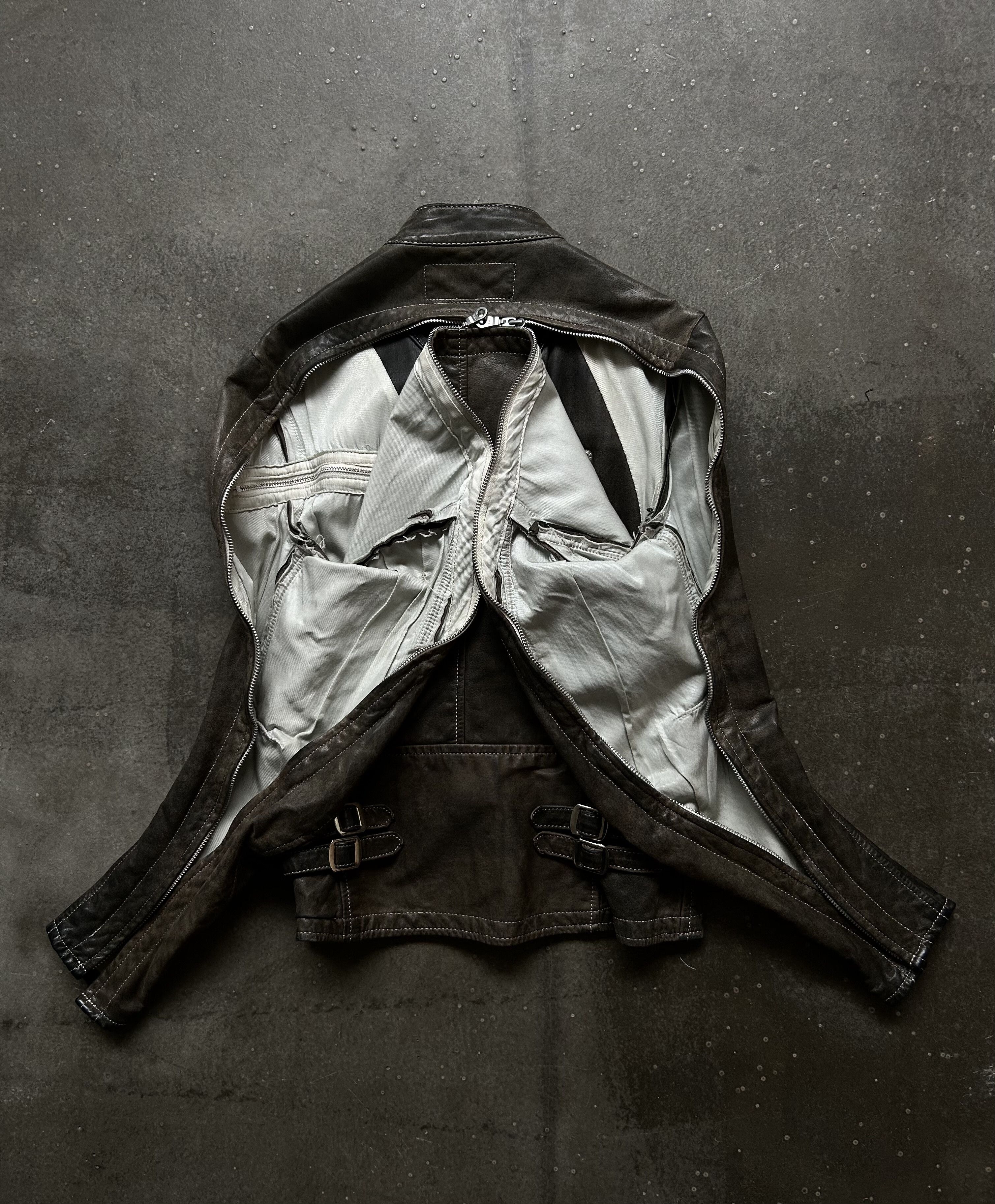 Nozomi Ishiguro unique zipper leather jacket by nozomi ishiguro Size US M / EU 48-50 / 2 - 8 Thumbnail