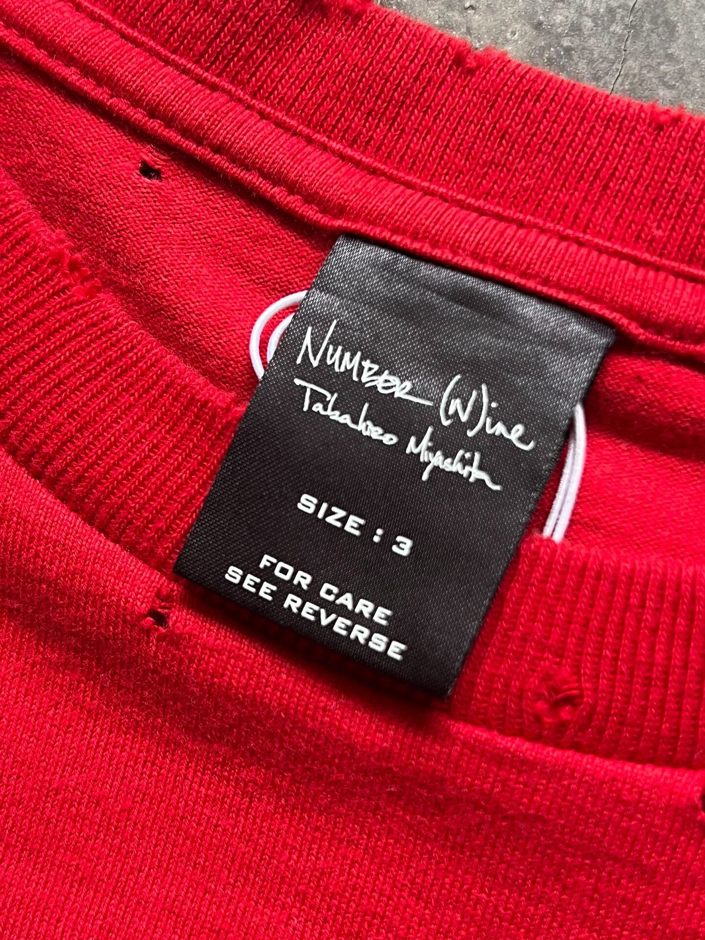 Number (N)ine red graphic slogan t-shirt Size US M / EU 48-50 / 2 - 8 Thumbnail