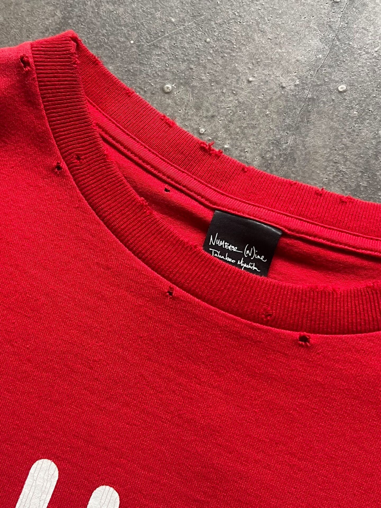 Number (N)ine red graphic slogan t-shirt Size US M / EU 48-50 / 2 - 4 Thumbnail