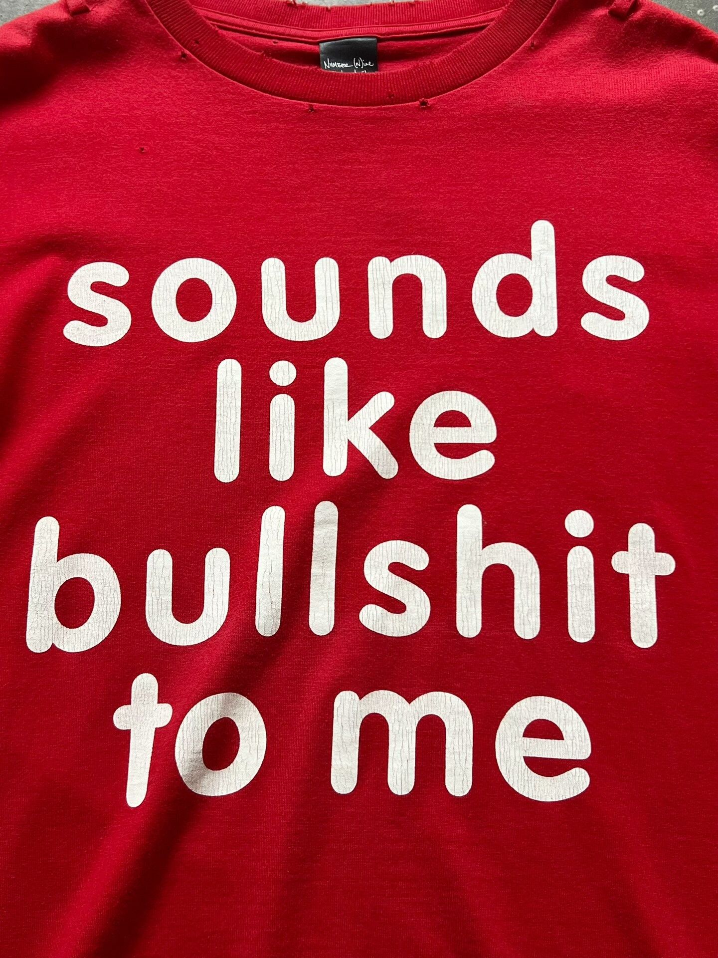 Number (N)ine red graphic slogan t-shirt Size US M / EU 48-50 / 2 - 2 Thumbnail