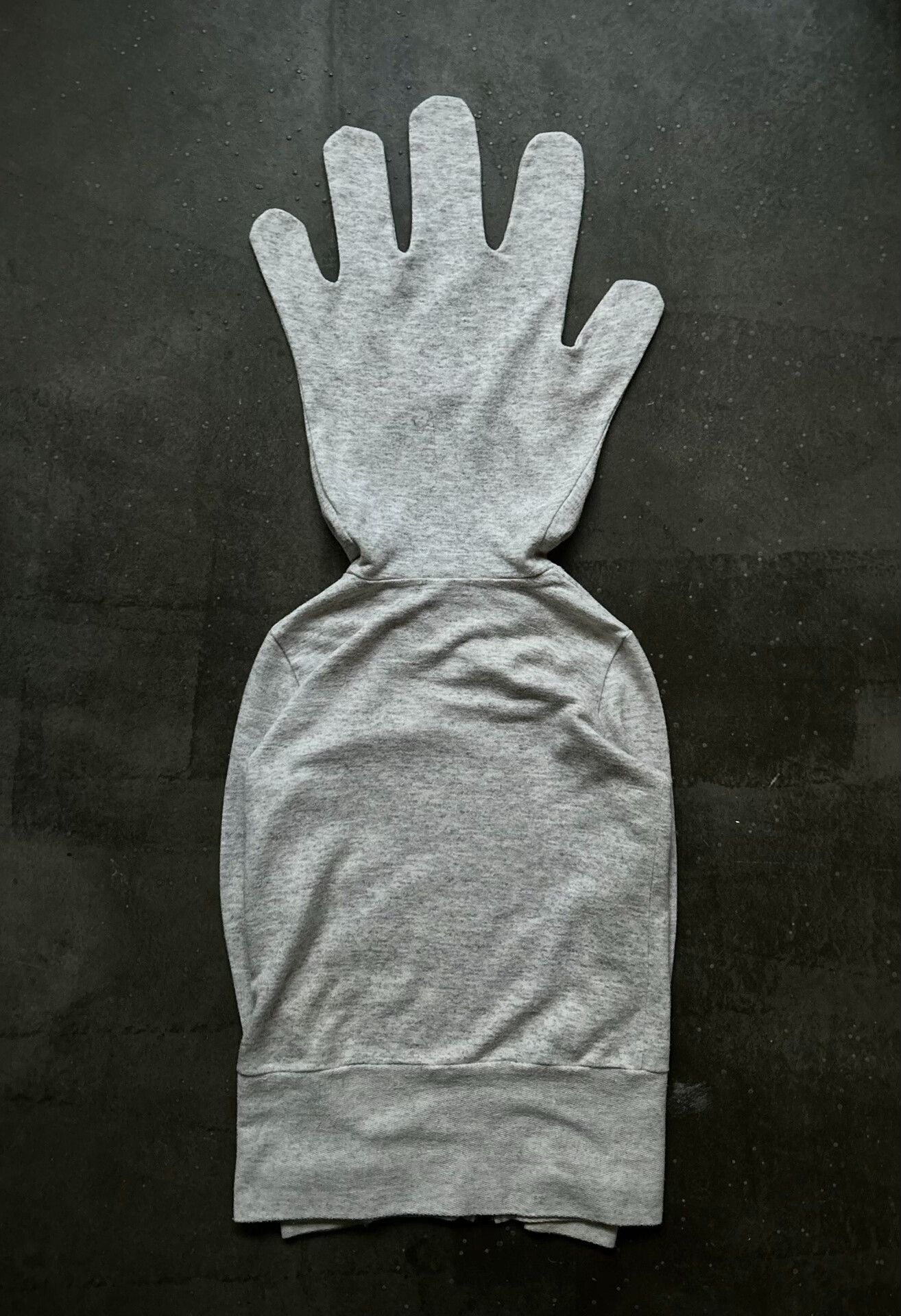 Ne-Net unique gray hooded sweatshirt with hand design Size M / US 6-8 / IT 42-44 - 2 Thumbnail