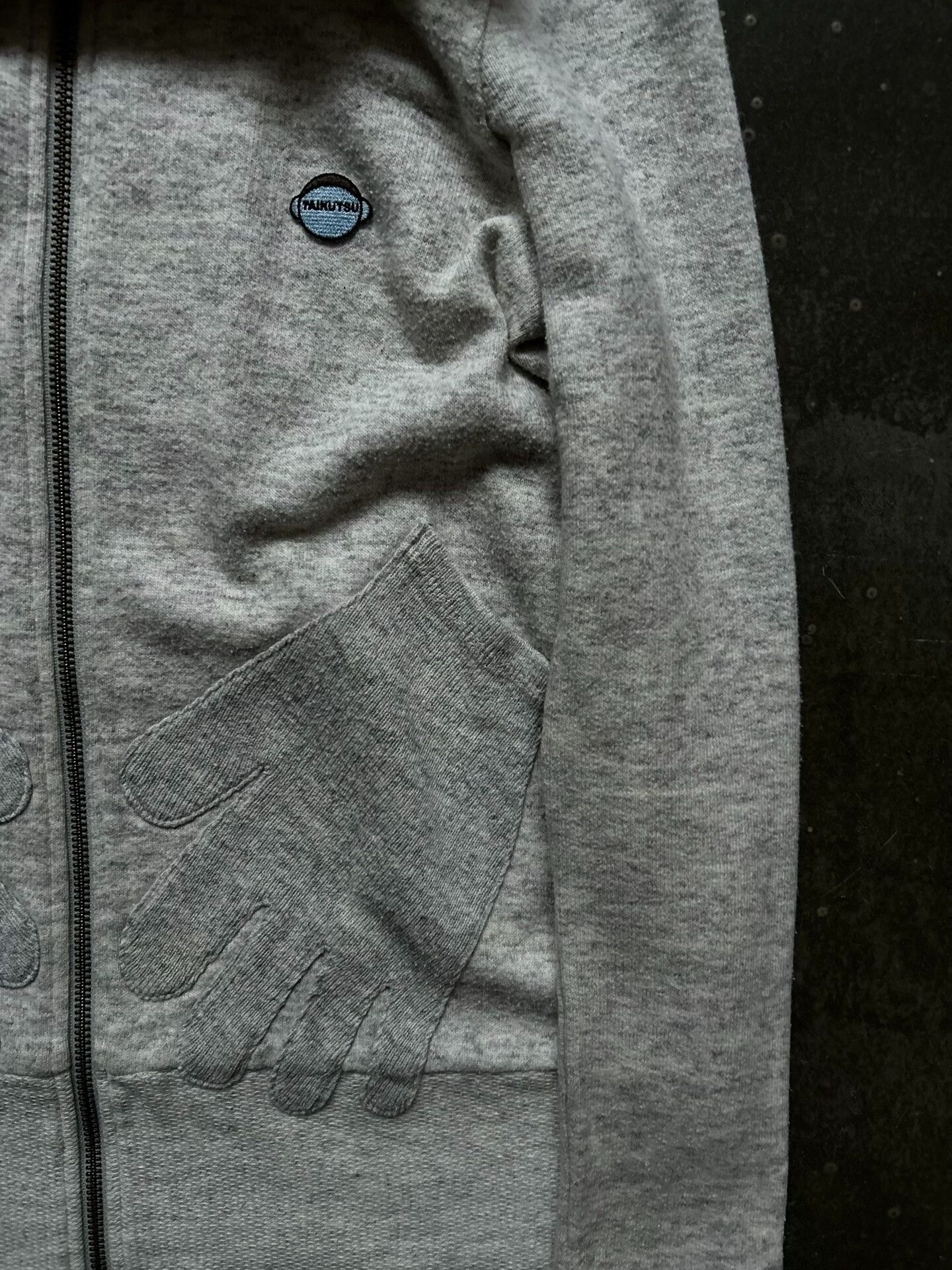 Ne-Net unique gray hooded sweatshirt with hand design Size M / US 6-8 / IT 42-44 - 4 Thumbnail