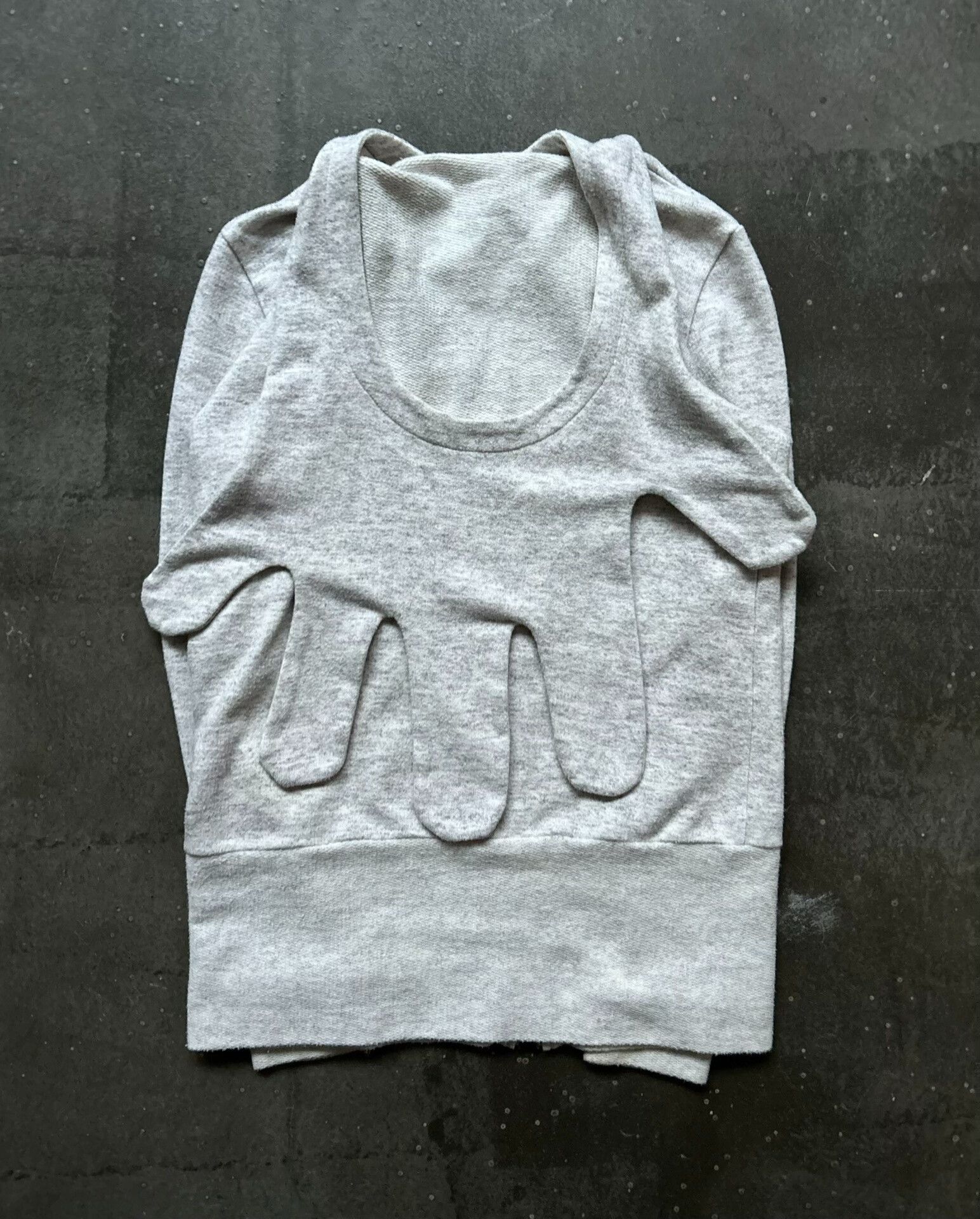 Ne-Net unique gray hooded sweatshirt with hand design Size M / US 6-8 / IT 42-44 - 3 Thumbnail