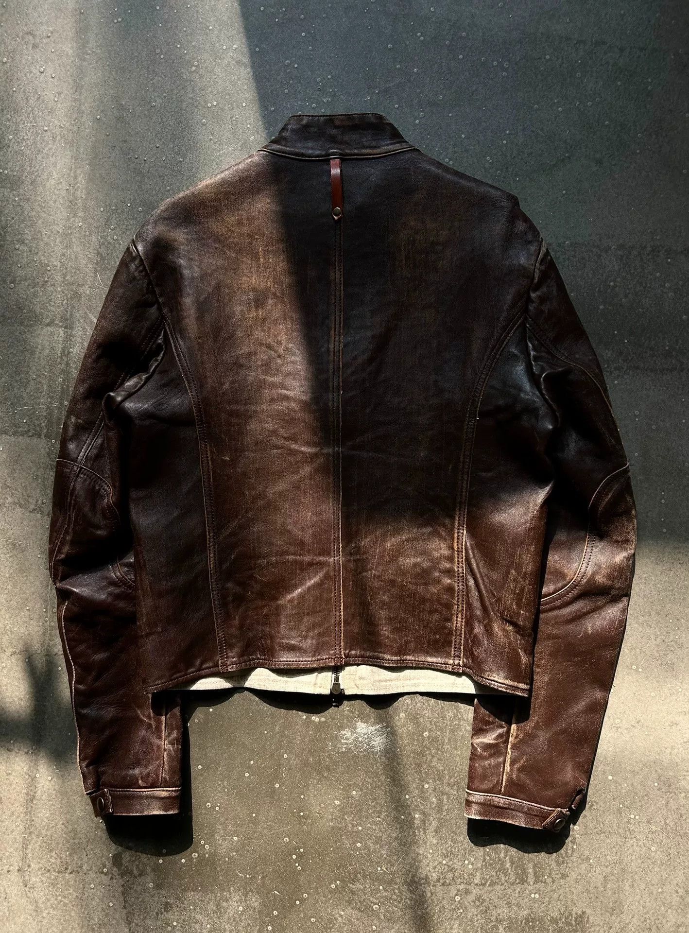 Isaac Sellam Experience distressed leather jacket with four pockets Size US M / EU 48-50 / 2 - 2 Thumbnail