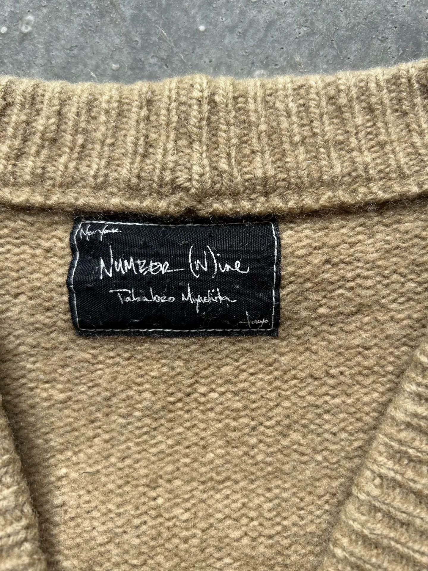 Number (N)ine number nine knitted cardigan in beige Size US M / EU 48-50 / 2 - 5 Thumbnail