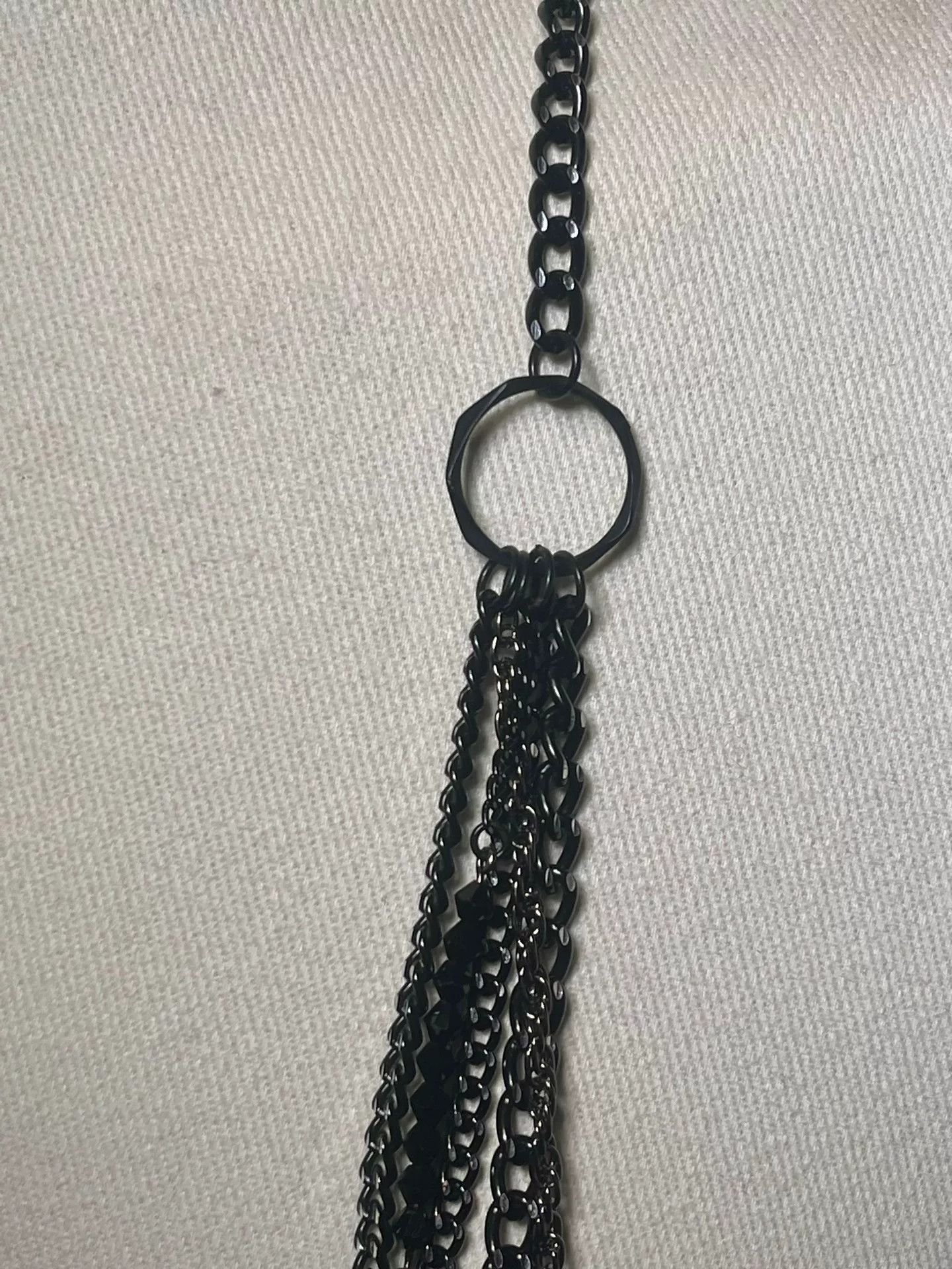 CIVARIZE adjustable black cross necklace with charms Size ONE SIZE - 8 Thumbnail