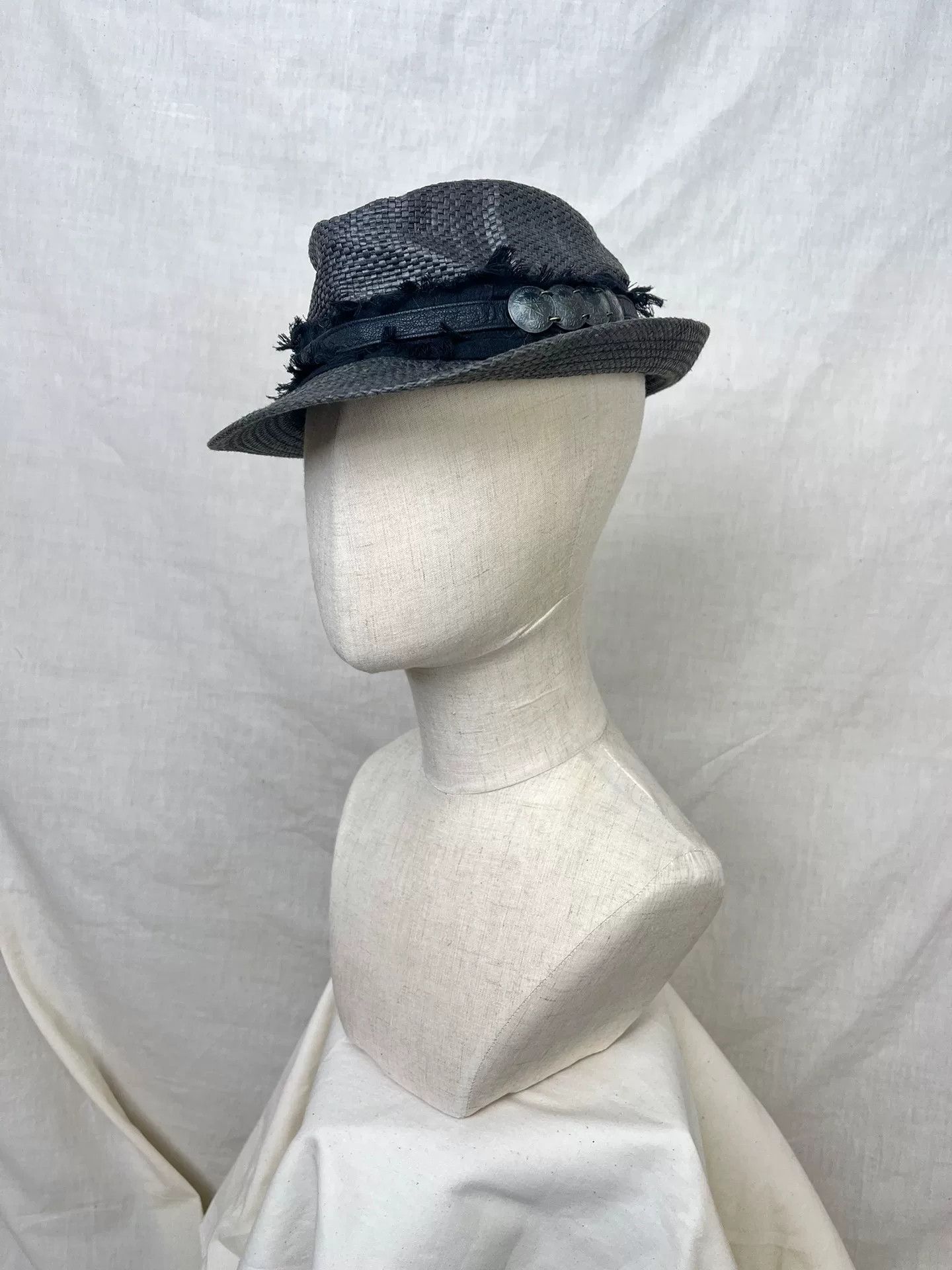 14th Addiction Stylish Gray Fedora Hat with Feather Accent Size ONE SIZE - 2 Thumbnail