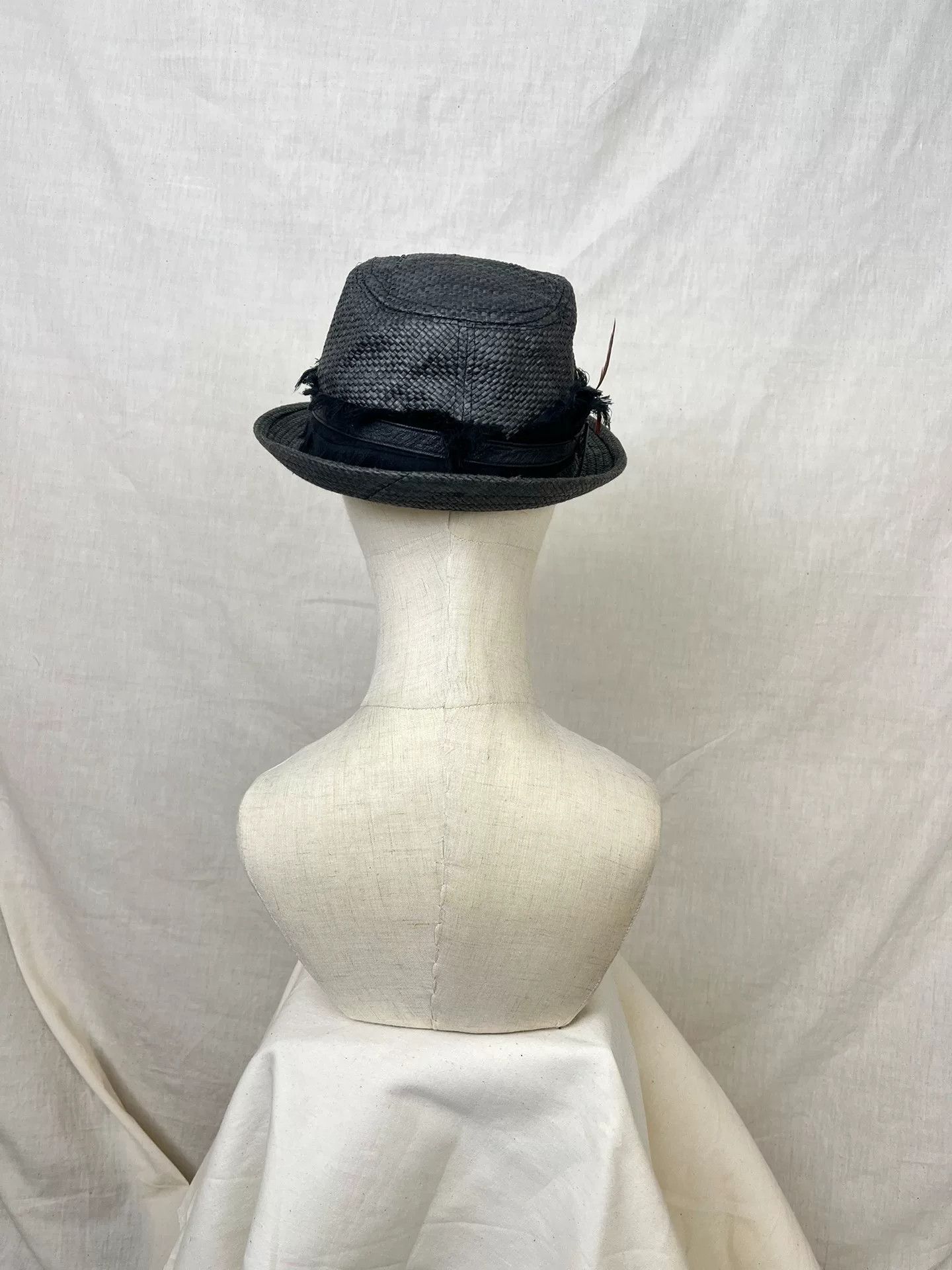 14th Addiction Stylish Gray Fedora Hat with Feather Accent Size ONE SIZE - 4 Thumbnail