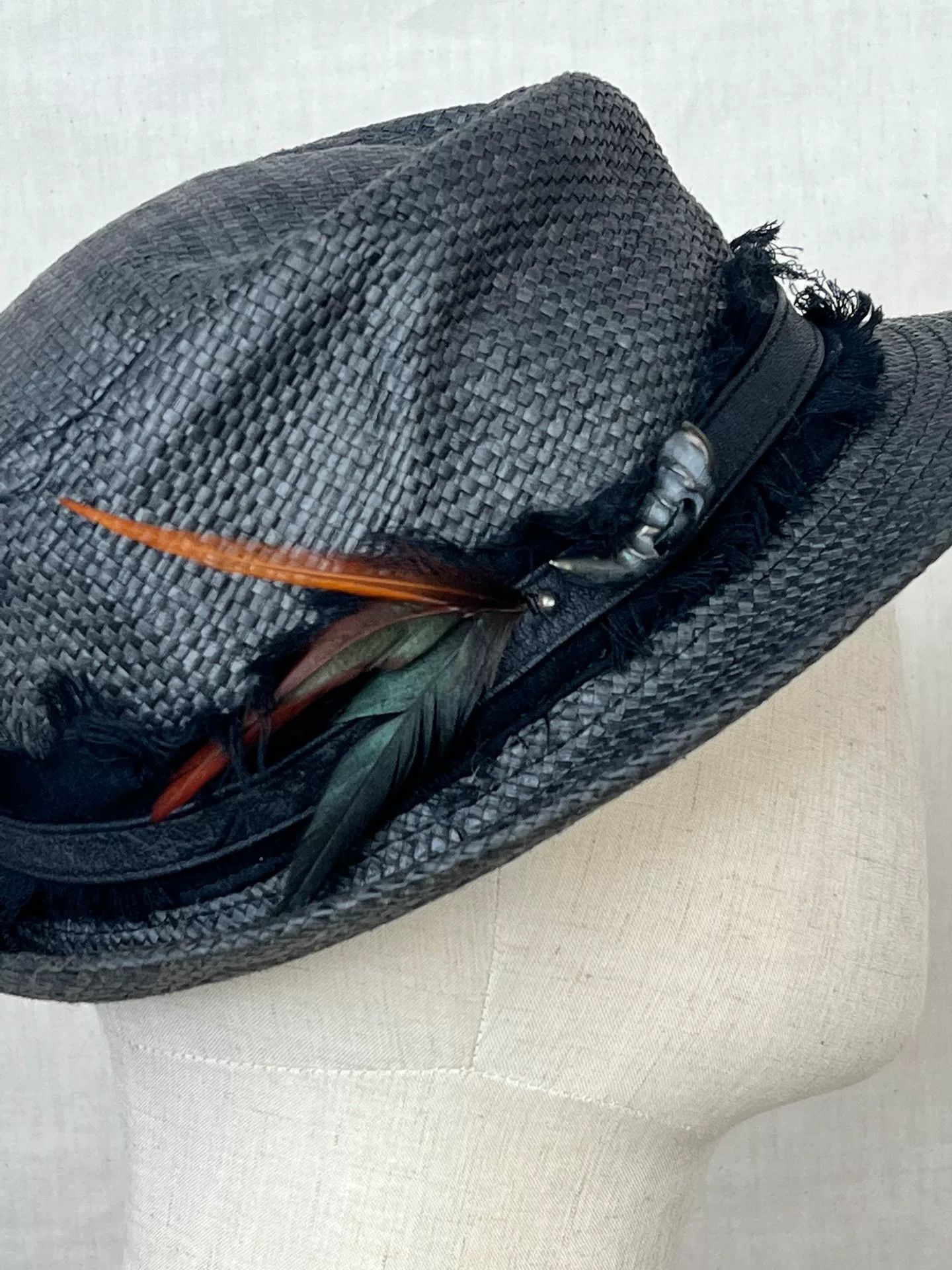 14th Addiction Stylish Gray Fedora Hat with Feather Accent Size ONE SIZE - 6 Thumbnail