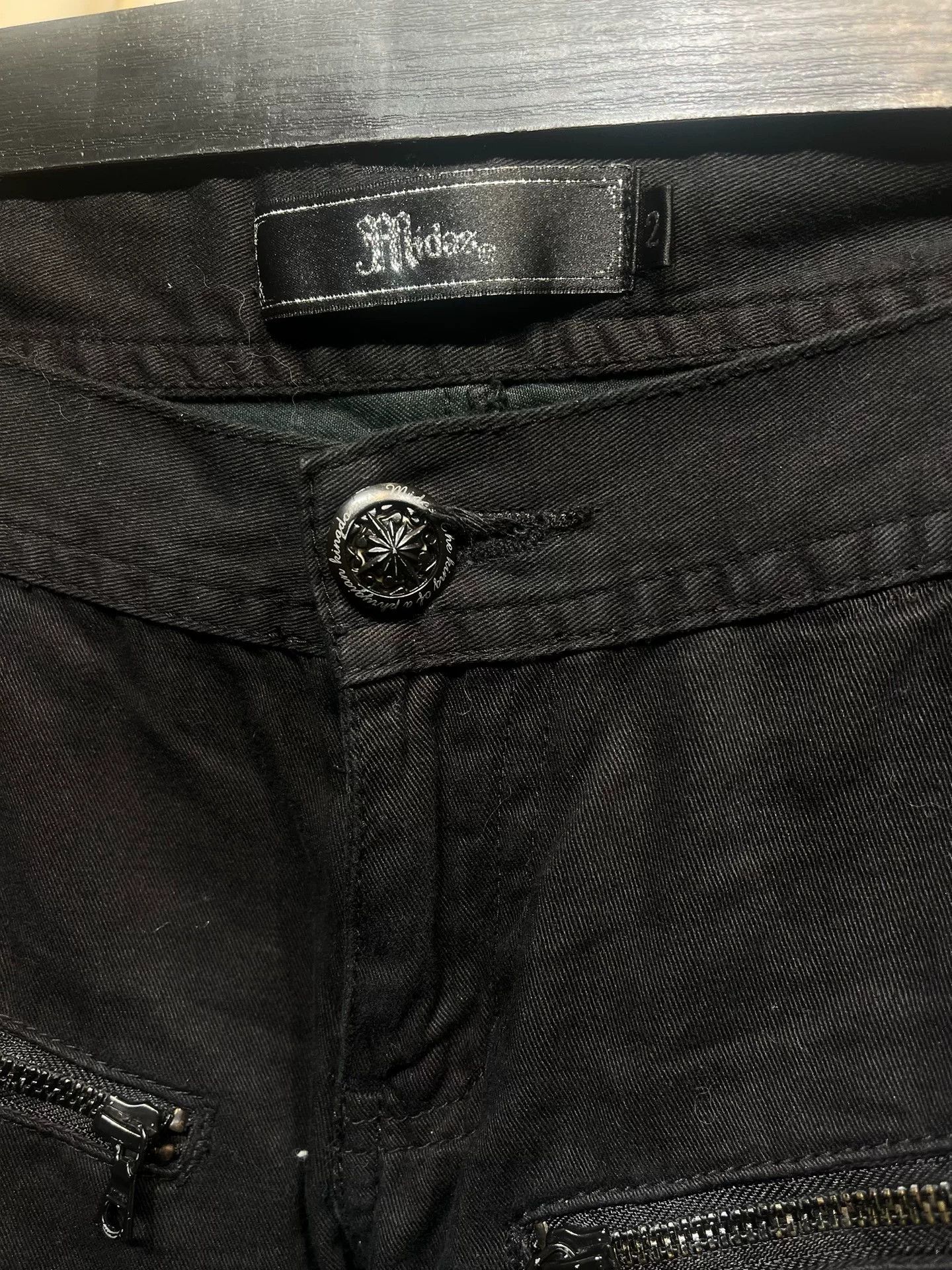 MIDNIGHT RODEO dark avant-garde cargo pants with zippers Size US 32 / EU 48 - 4 Thumbnail