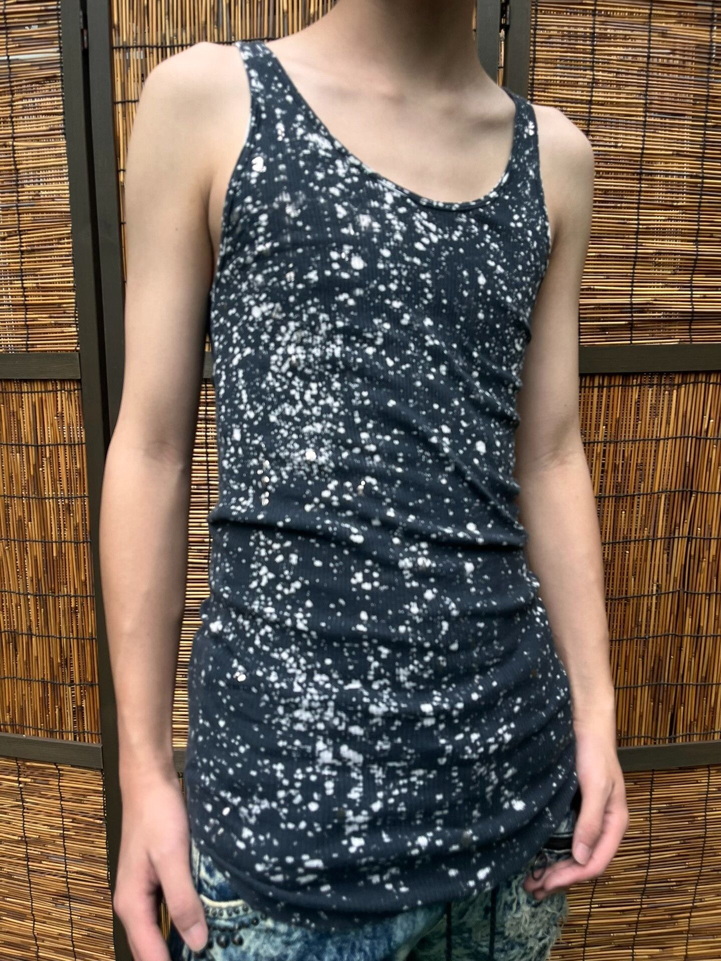 Le Grande Bleu (L.G.B.) L.G.B Splattered Tank Top Size XS / US 0-2 / IT 36-38 - 2 Thumbnail