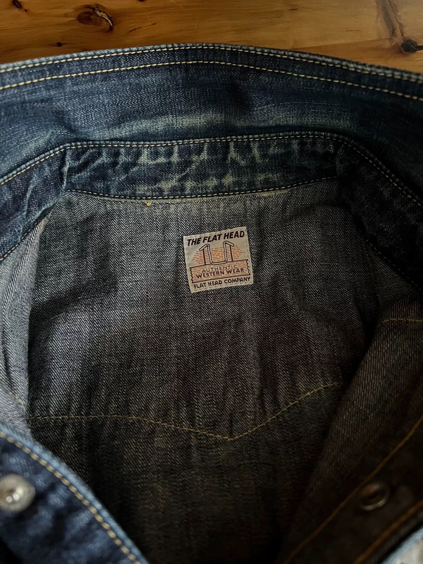 RRL Ralph Lauren vintage western style denim button-up shirt Size US L / EU 52-54 / 3 - 8 Thumbnail