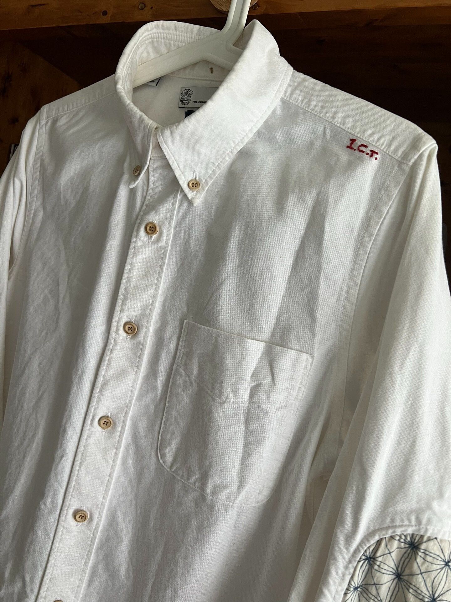 Visvim limited edition white shirt with embroidery Size US M / EU 48-50 / 2 - 4 Thumbnail