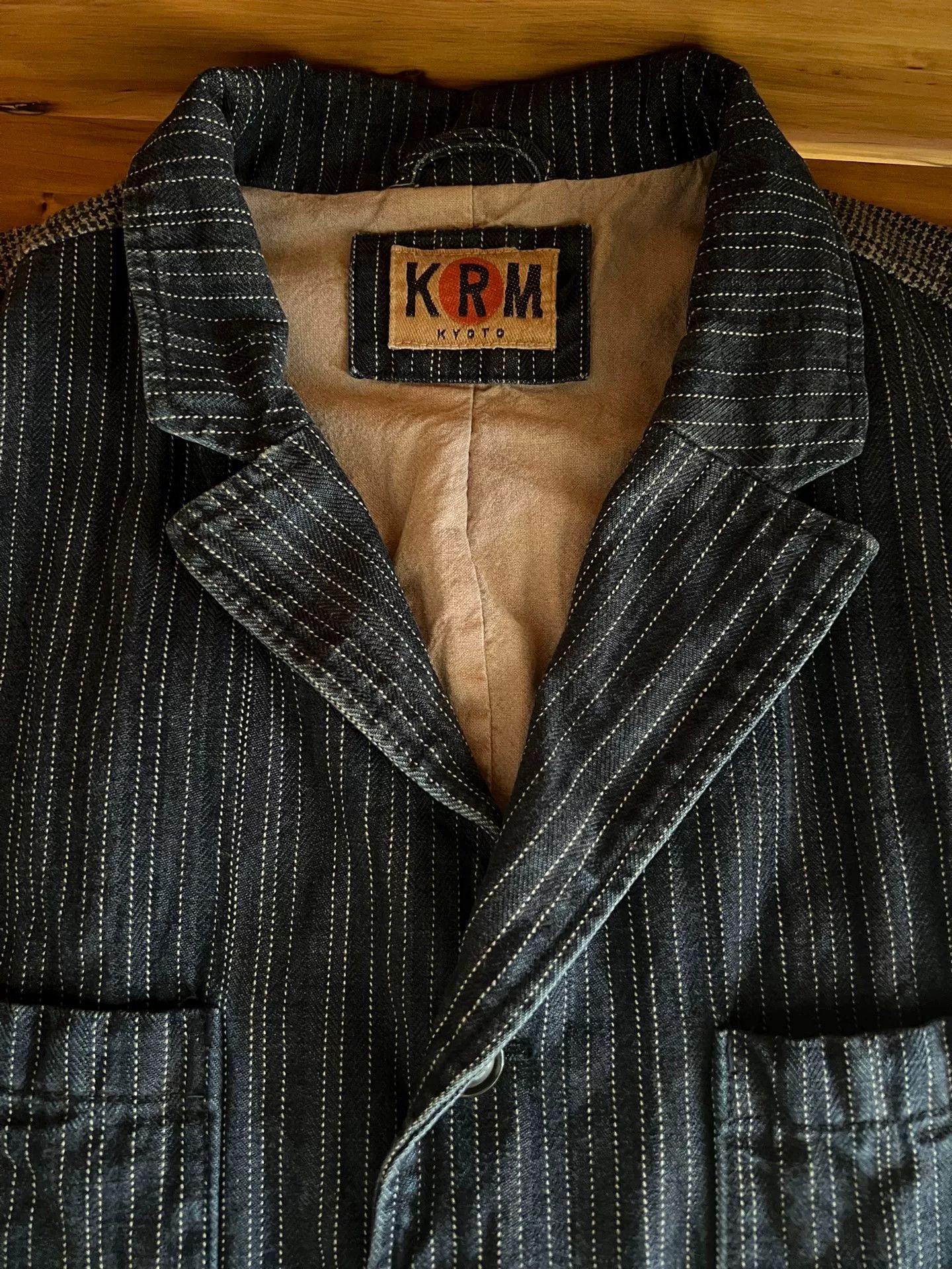 Blue Blue Japan vintage blue striped work vest by KRM Size US L / EU 52-54 / 3 - 9 Thumbnail