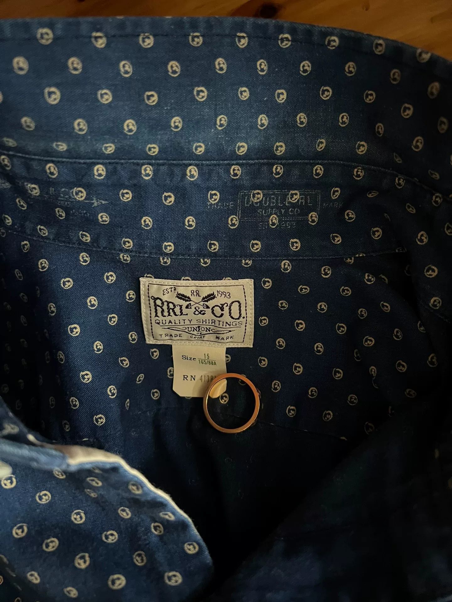 RRL Ralph Lauren stunning blue dye RRL button-up shirt Size US M / EU 48-50 / 2 - 7 Thumbnail