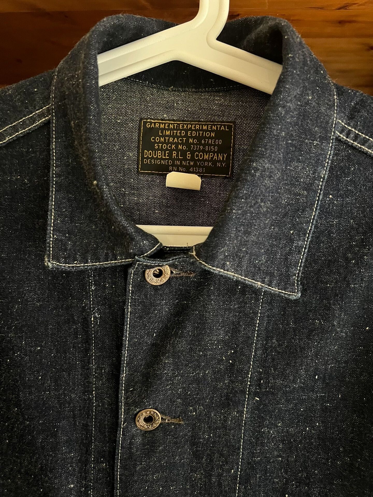 RRL Ralph Lauren RRL Double RL Snowflake Denim Work Jacket Size US XS / EU 42 / 0 - 8 Thumbnail
