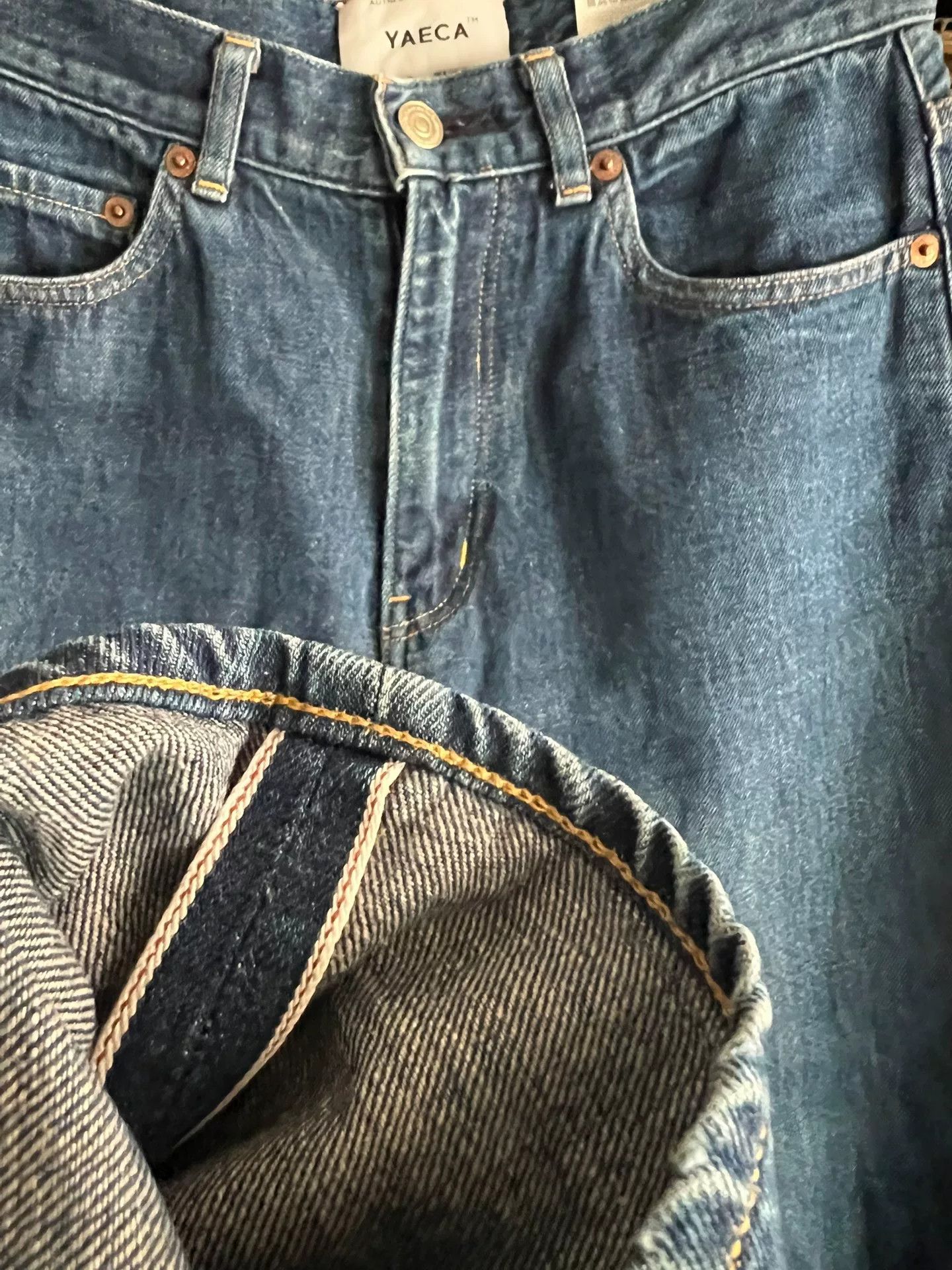 YAECA blue dyed denim pants for women Size 28" / US 6 / IT 42 - 4 Thumbnail