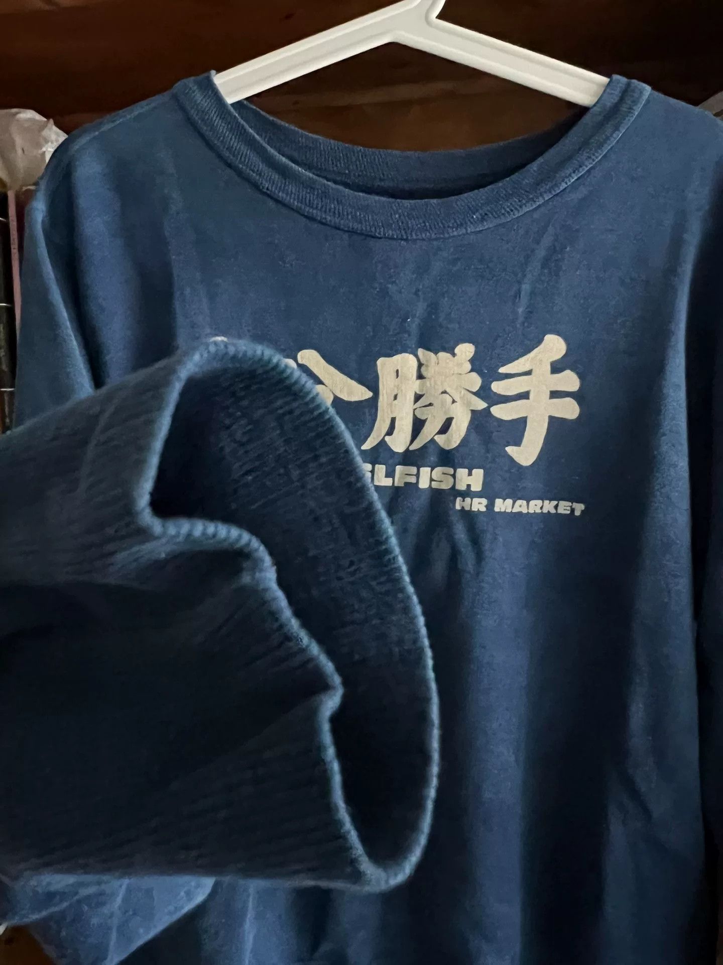 Blue Blue Japan blue denim wash sweatshirt with text Size US M / EU 48-50 / 2 - 4 Thumbnail