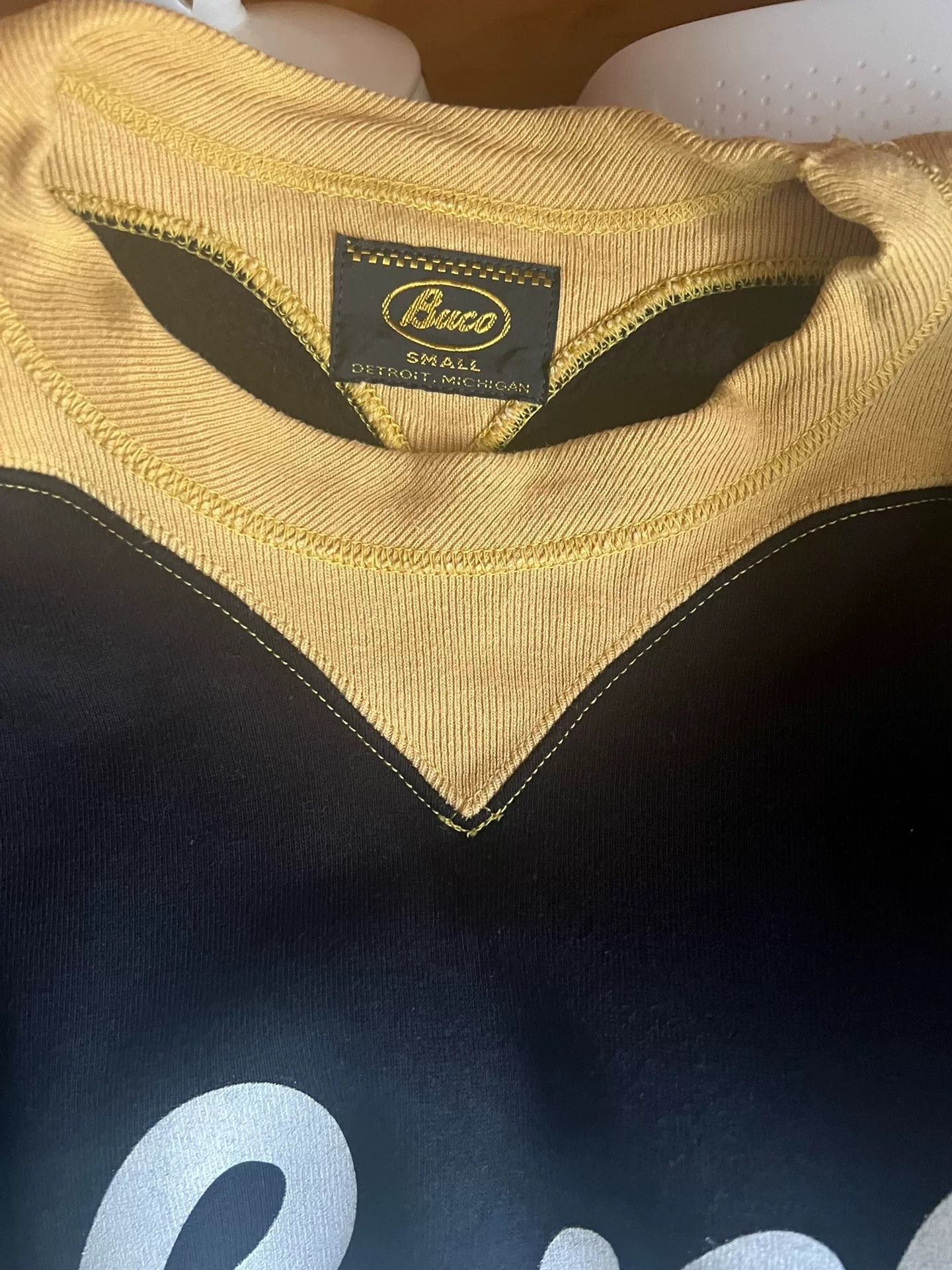 The Real McCoy's vintage buco fleece sweatshirt in black and yellow Size US S / EU 44-46 / 1 - 9 Thumbnail