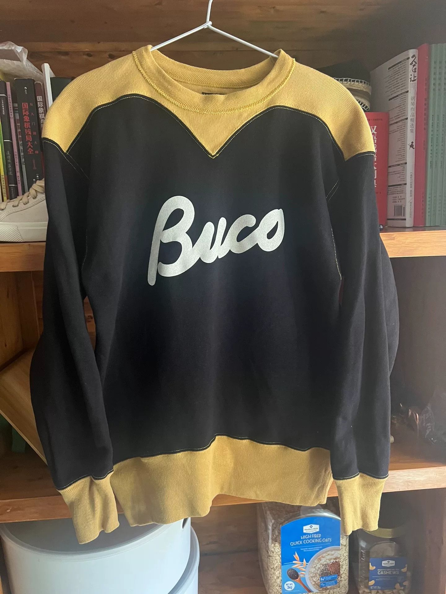 The Real McCoy's vintage buco fleece sweatshirt in black and yellow Size US S / EU 44-46 / 1 - 2 Thumbnail