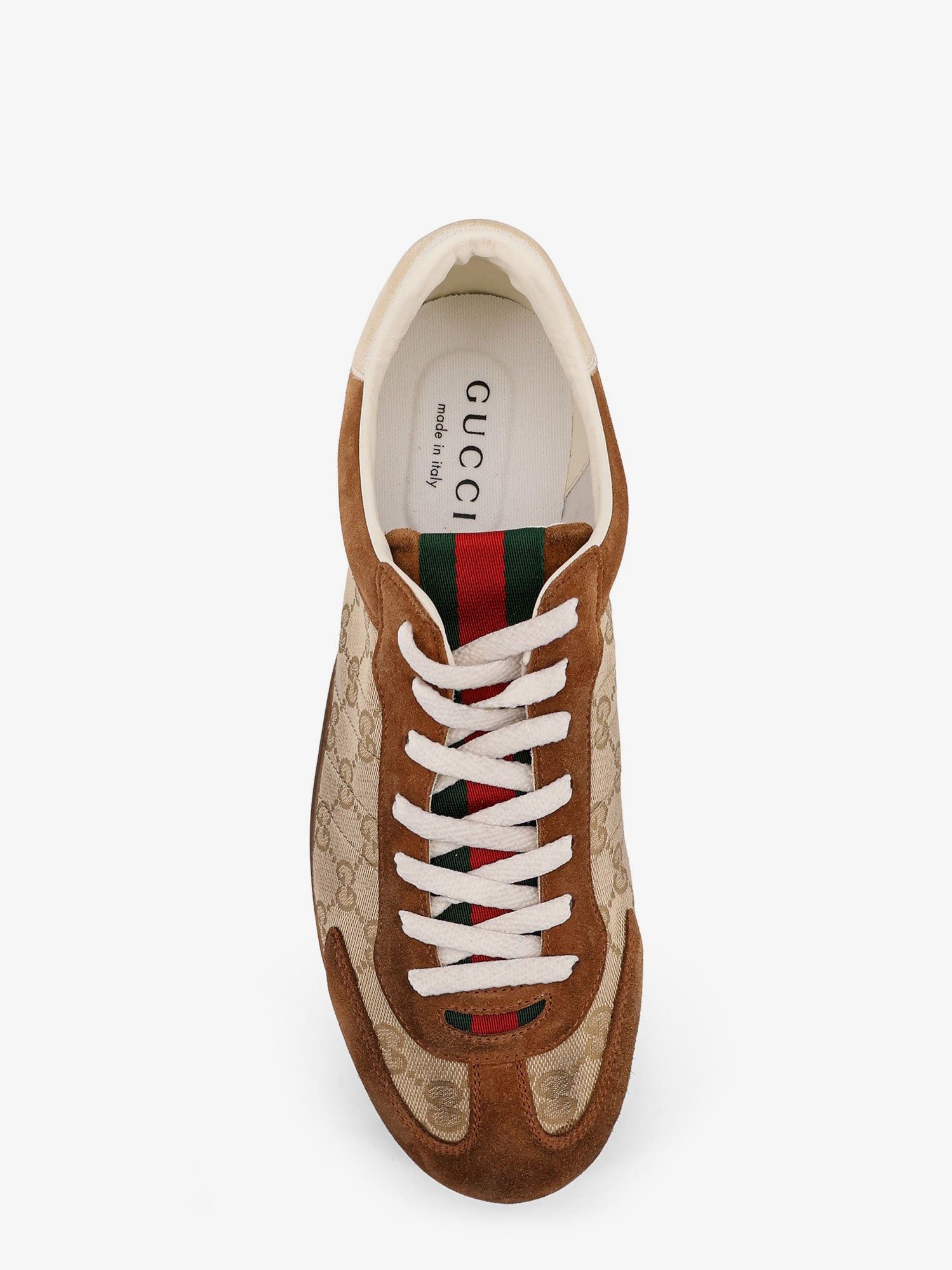 Gucci Gucci Shift suede sneakers with GG Supreme Fabric inserts UK 6.5 - USA Tariffs Included Size US 7 / EU 40 - 5 Thumbnail