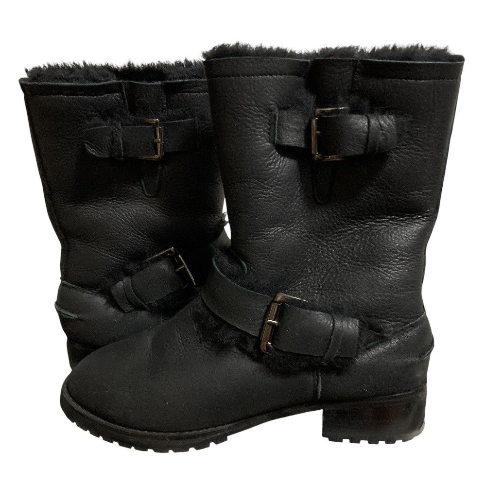 Other Other Tsuru by Mariko Oikawa Shearling Engineer Boots Leather Shoes DUTY FREE for USA Size ONE SIZE - 5 Thumbnail