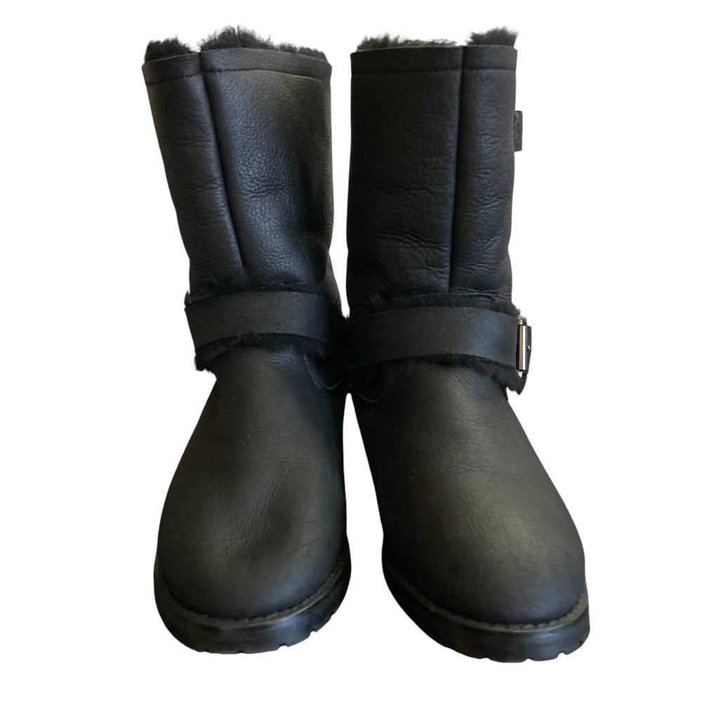 Other Other Tsuru by Mariko Oikawa Shearling Engineer Boots Leather Shoes DUTY FREE for USA Size ONE SIZE - 2 Thumbnail