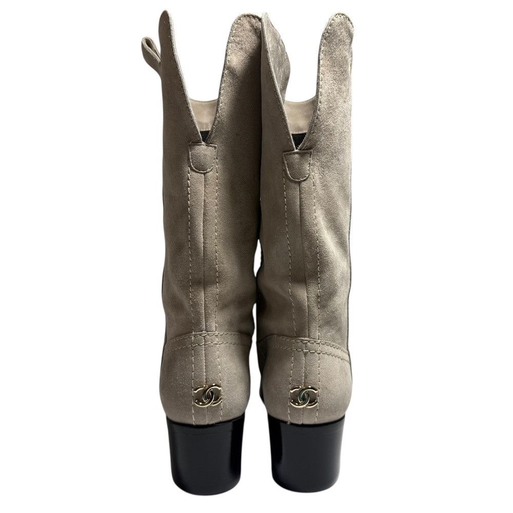 Chanel Chanel Chanel Suede Short Boots Suede Shoes DUTY FREE for USA Size ONE SIZE - 4 Thumbnail