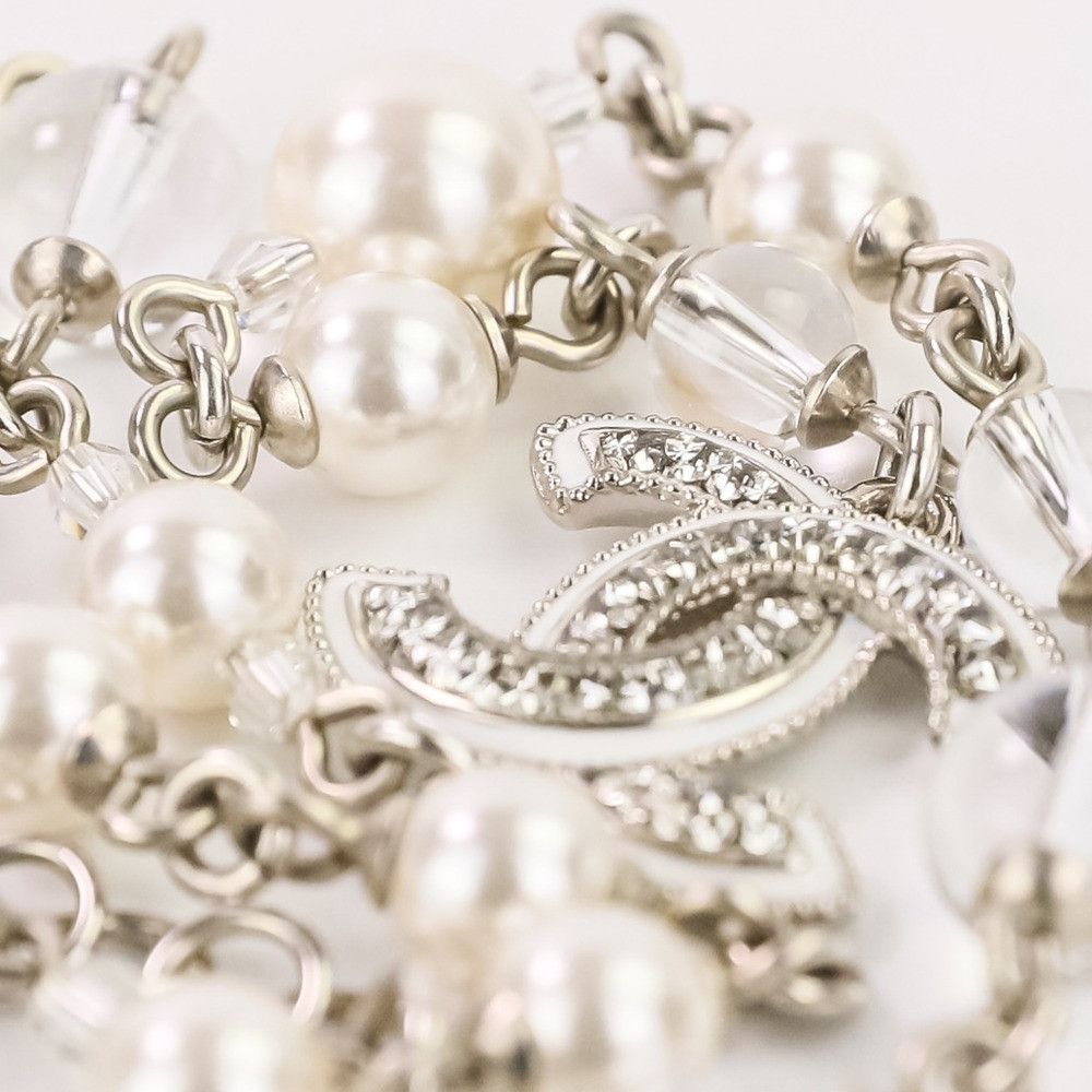 Chanel Chanel Chanel Coco Mark Pearl Necklace Metal Necklace A25C DUTY FREE for USA Size ONE SIZE - 4 Thumbnail