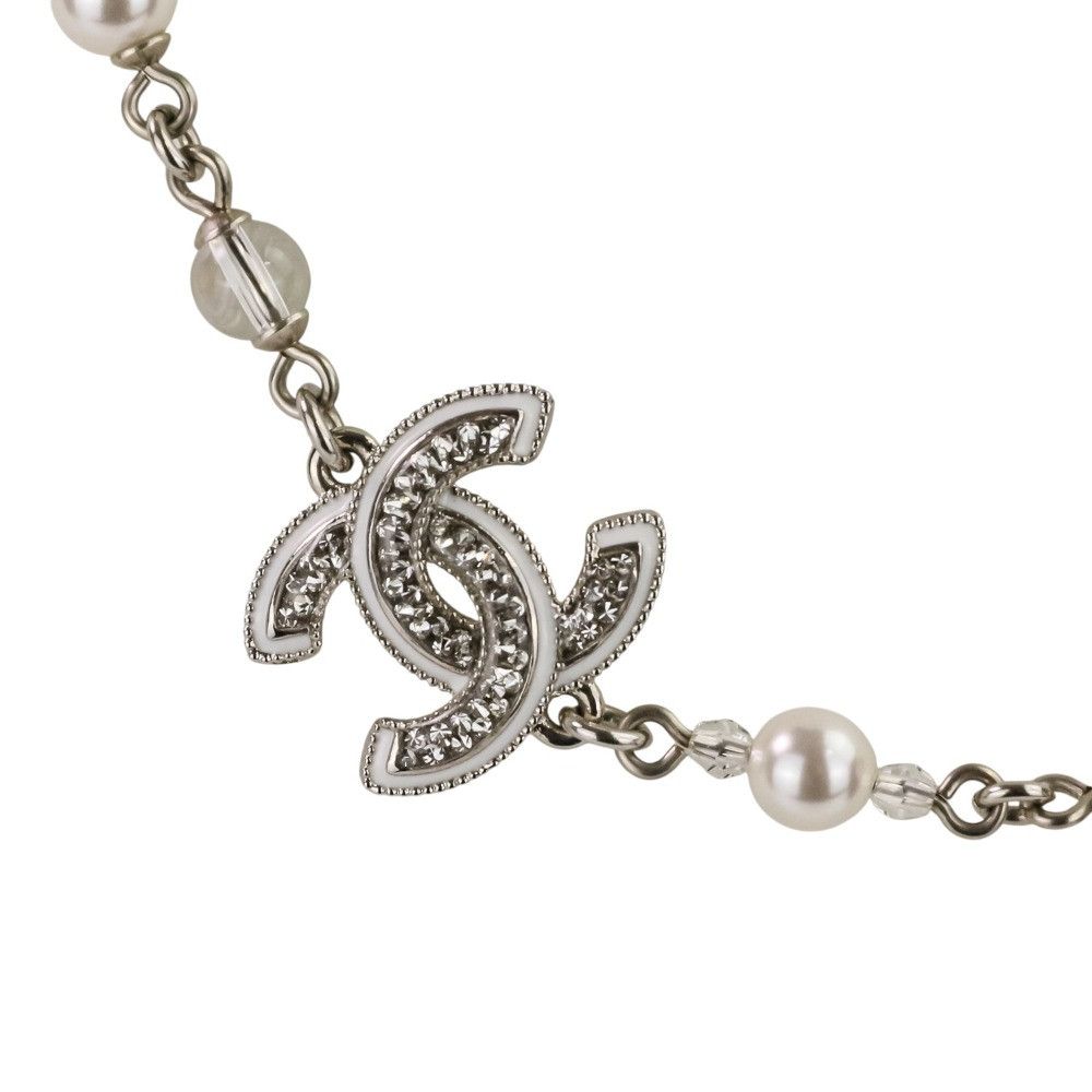 Chanel Chanel Chanel Coco Mark Pearl Necklace Metal Necklace A25C DUTY FREE for USA Size ONE SIZE - 3 Thumbnail
