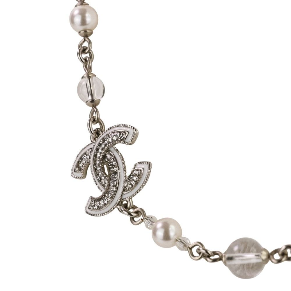 Chanel Chanel Chanel Coco Mark Pearl Necklace Metal Necklace A25C DUTY FREE for USA Size ONE SIZE - 7 Thumbnail