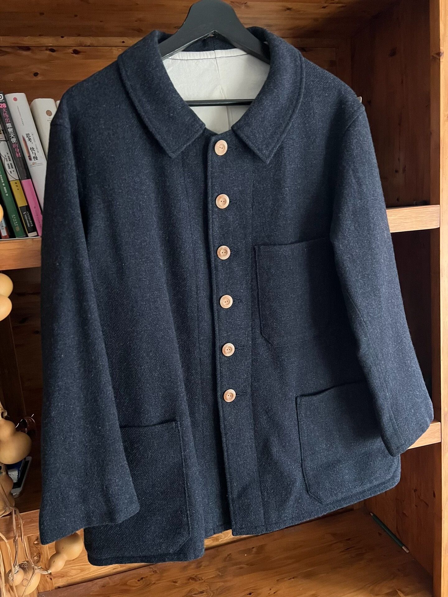 Visvim visvim blue dye wool coat with wooden buttons Size US M / EU 48-50 / 2 - 2 Thumbnail