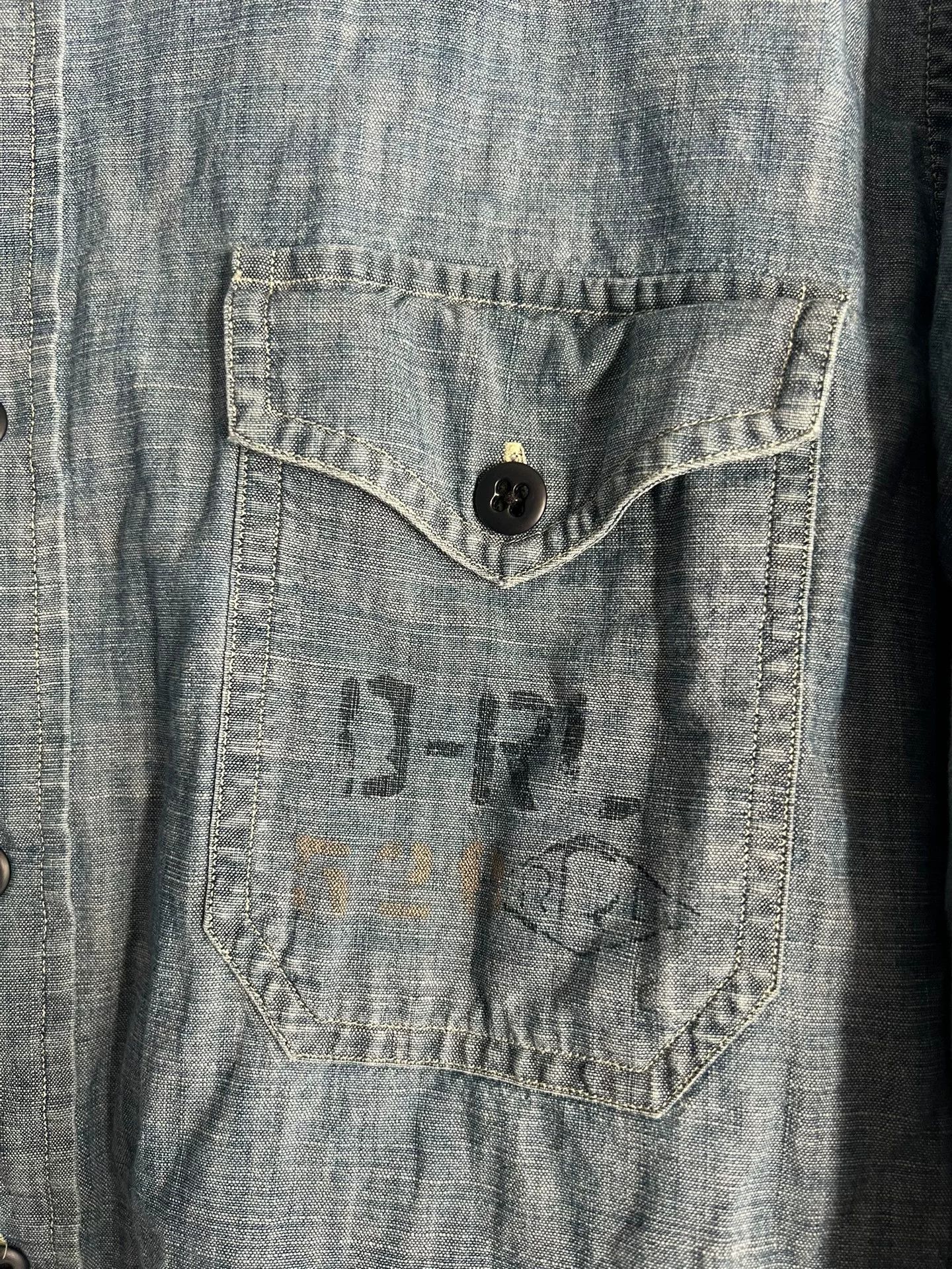 RRL Ralph Lauren RRL Double RL Vintage Military Denim Shirt Size US L / EU 52-54 / 3 - 6 Thumbnail