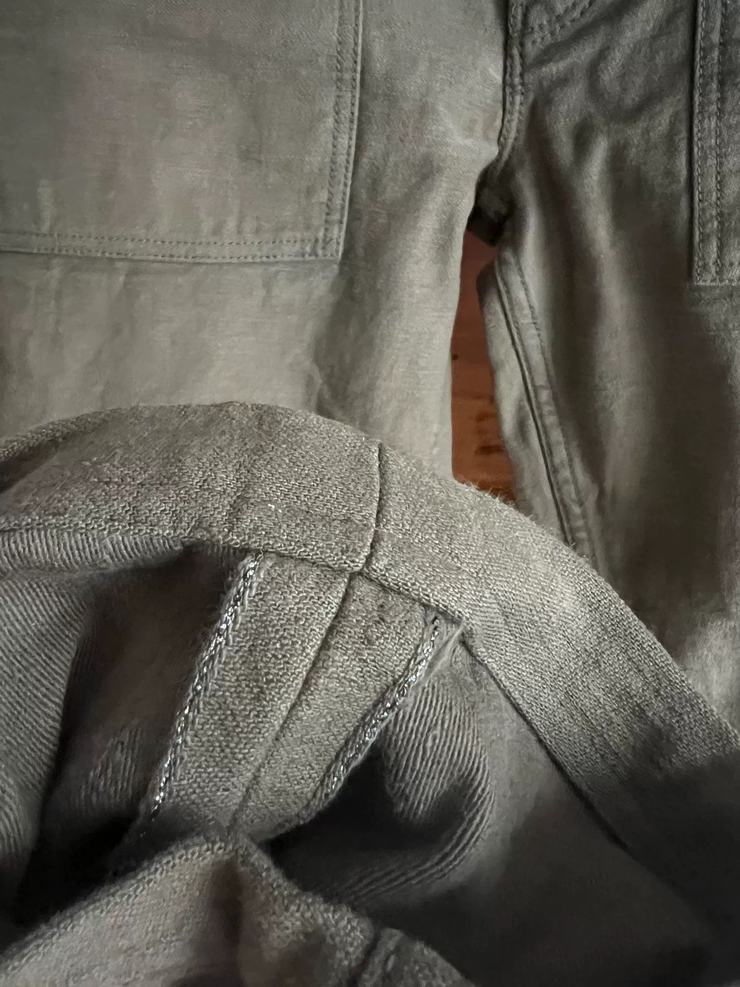 Samurai Jeans green cargo work pants with thick fabric Size US 32 / EU 48 - 4 Thumbnail