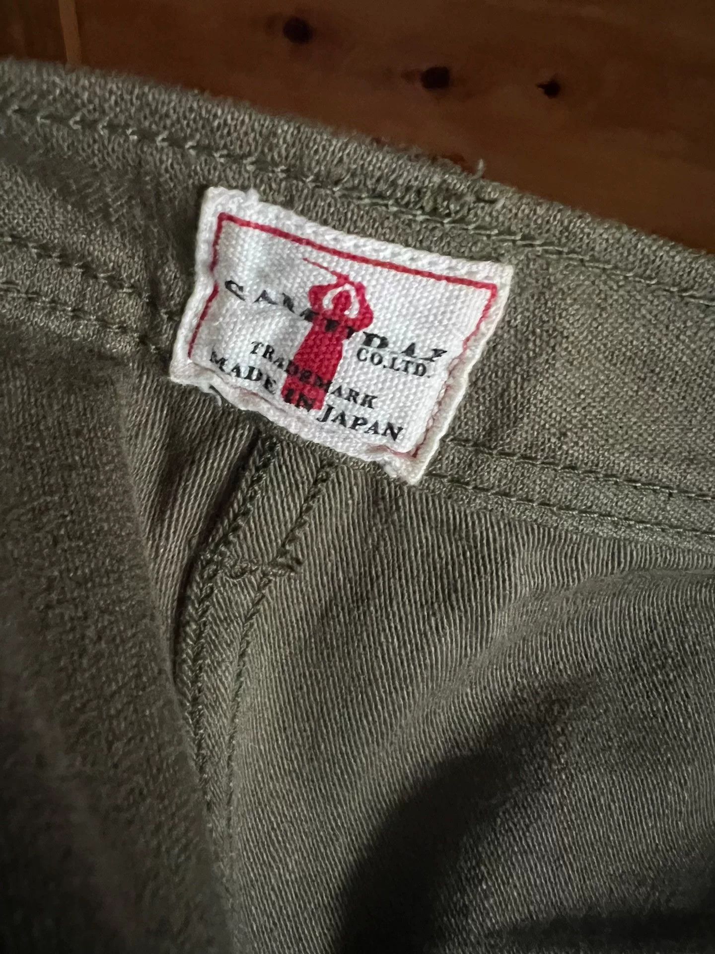 Samurai Jeans green cargo work pants with thick fabric Size US 32 / EU 48 - 8 Thumbnail