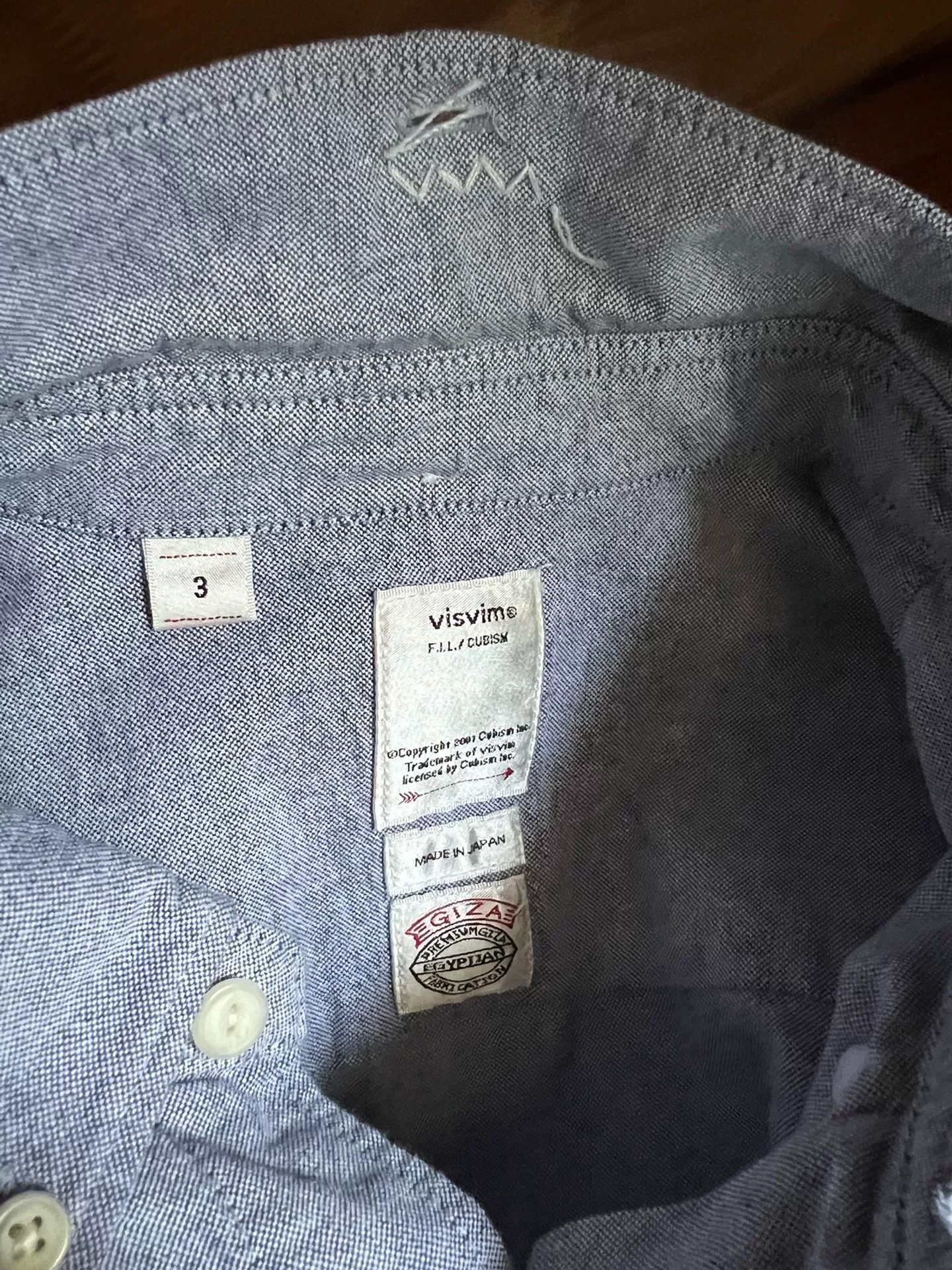 Visvim visvim gray cotton drop sleeve shirt Size US M / EU 48-50 / 2 - 9 Thumbnail