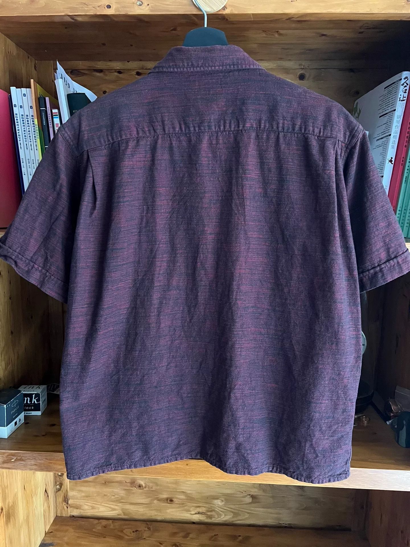 Tenderloin open collar shirt in rich burgundy color Size US S / EU 44-46 / 1 - 6 Thumbnail